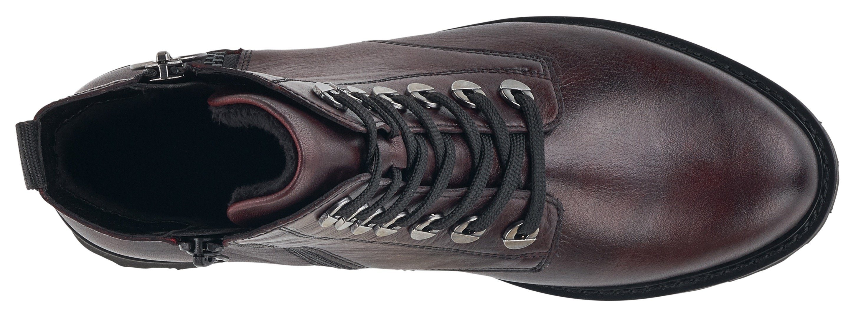 Remonte Veterlaarsjes blokhak, laarsjes, veterschoenen, flats in used look