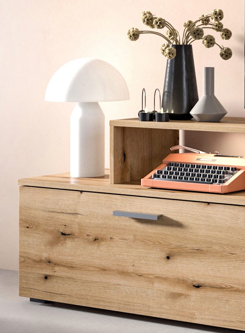 INOSIGN Wandmeubel Rotu, Breedte 247 cm, bestaand uit: Lowboard en Hangkast