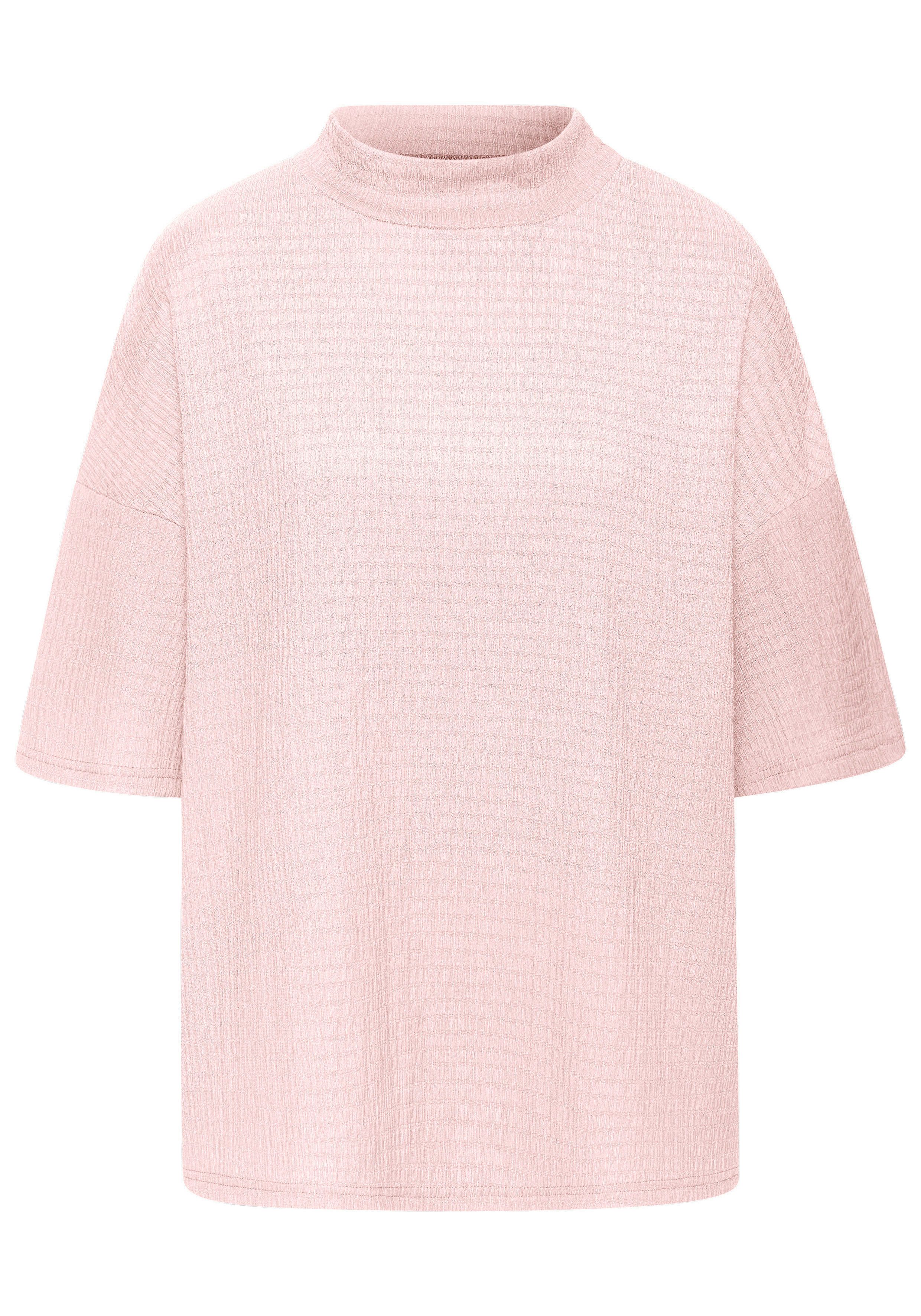 Lascana Shirt met korte mouwen Met opstaande kraag van kreukvrije crêpe-kwaliteit