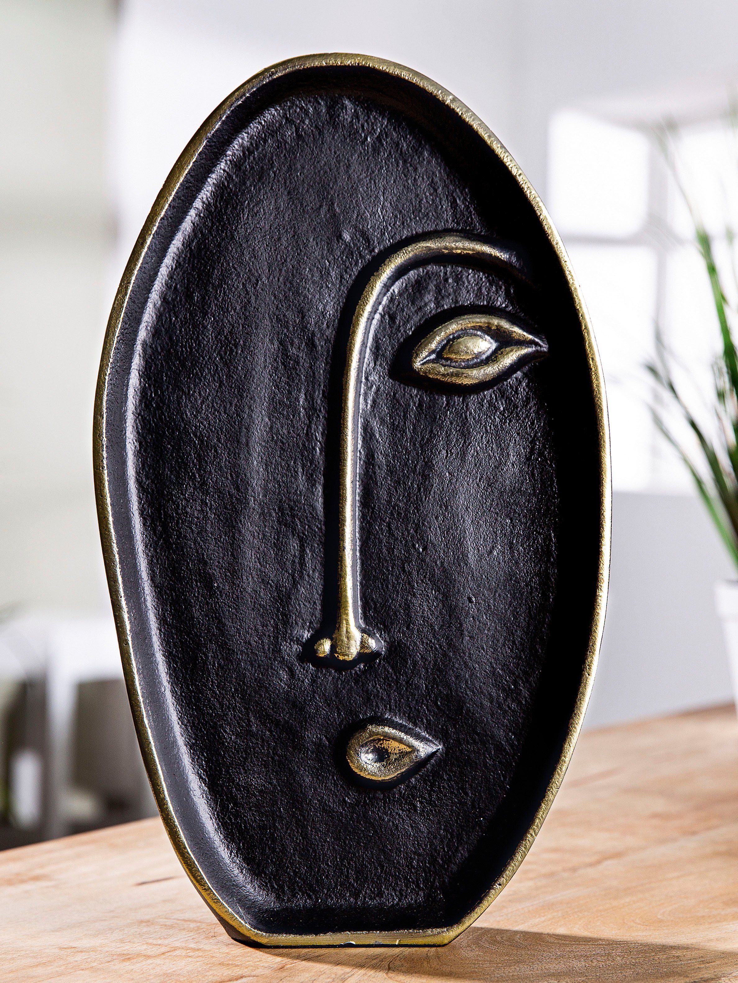GILDE Siervaas Face Vaas van aluminium, decoratief object (1 stuk)
