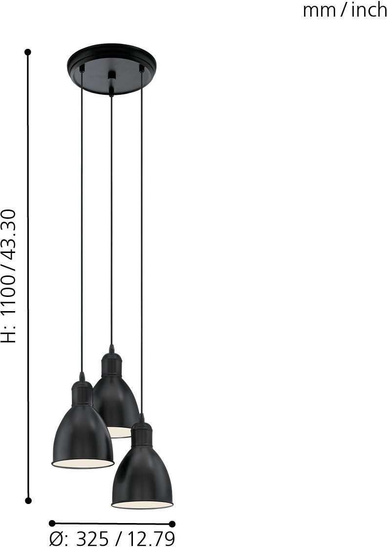 EGLO Hanglamp PRIDDY Hanglicht, hanglamp