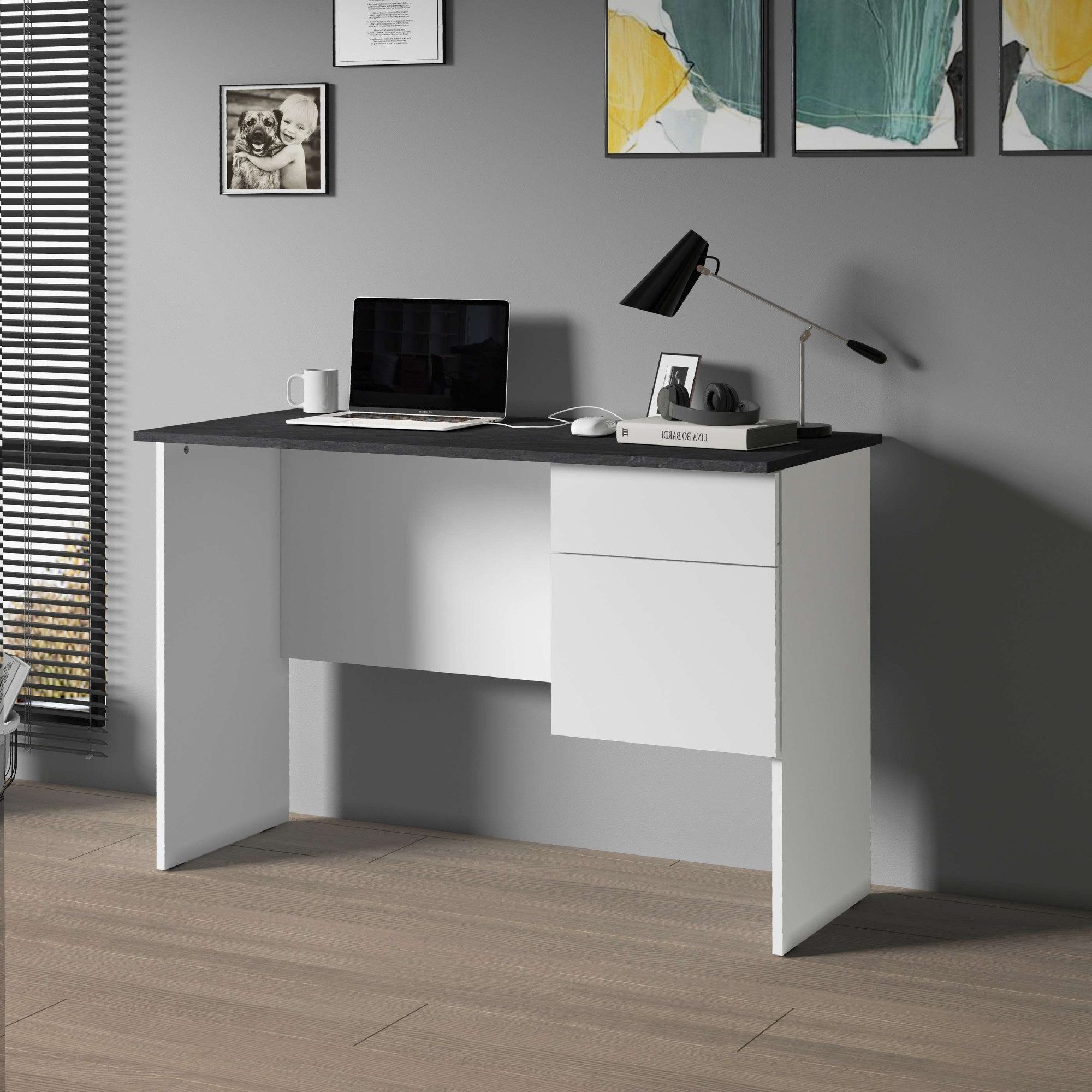 INOSIGN Bureau Sunrise, kleine computertisch, bureautafel met 1 deur & 1 lade, tafelblad breedte 110 cm, made in italy