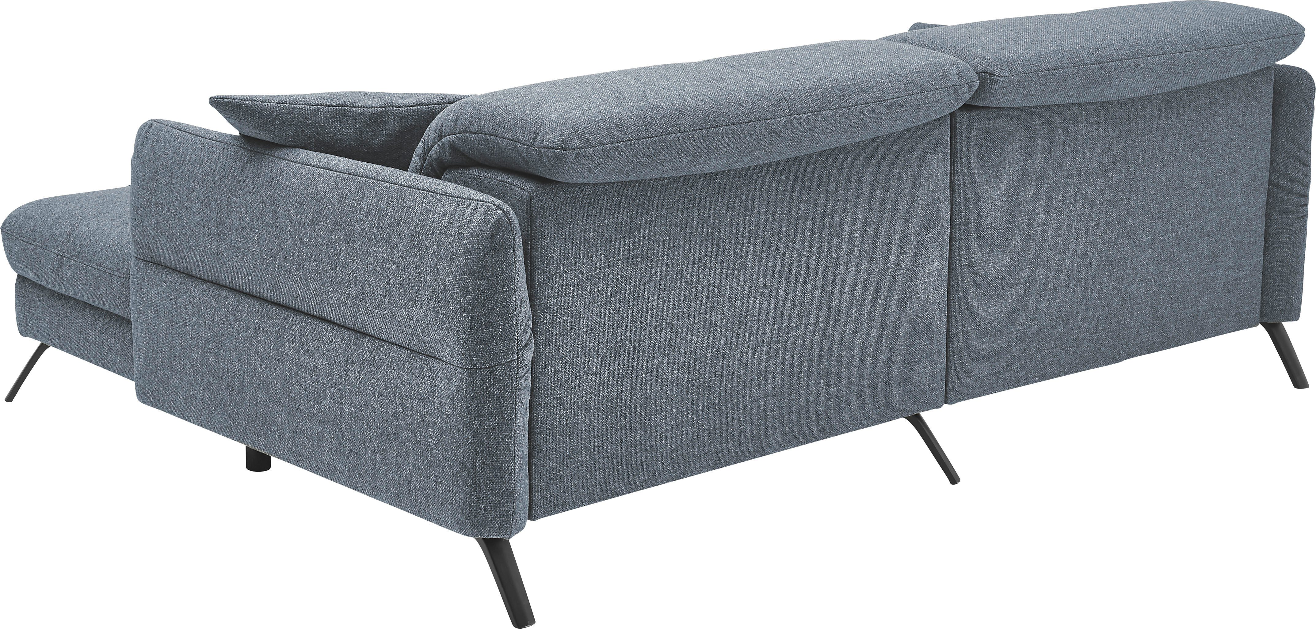 set one by Musterring Hoekbank SO 4400 V optioneel met motorische bedfunctie & hoofdverstelling, voet zwart