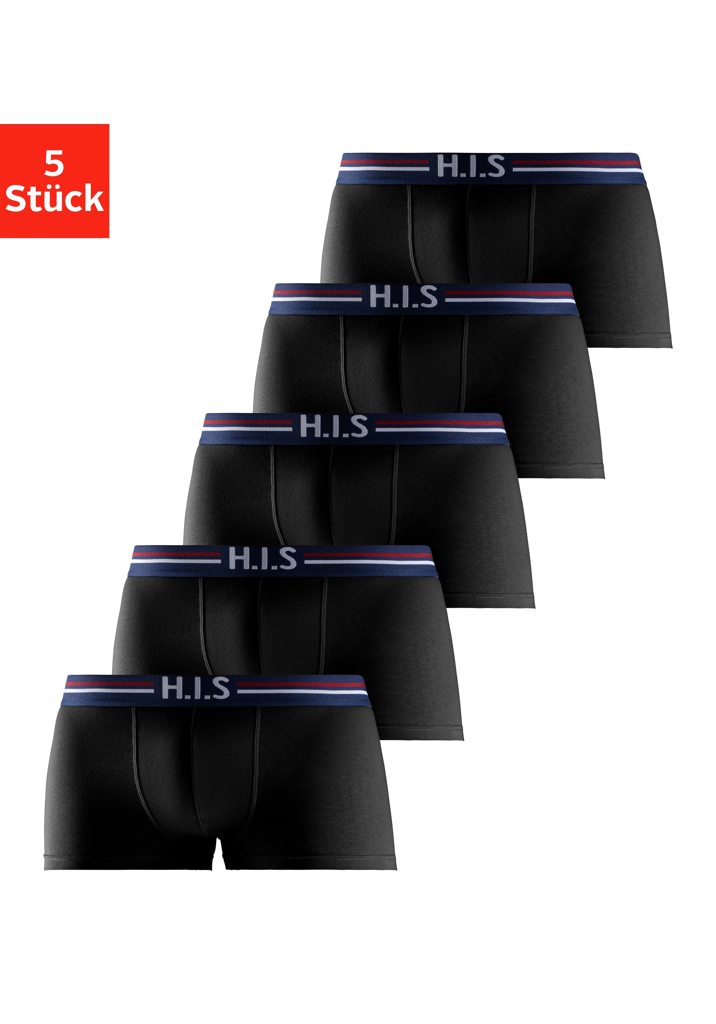 H.I.S Hipster met strepen en logo in de band (set, 5 stuks)