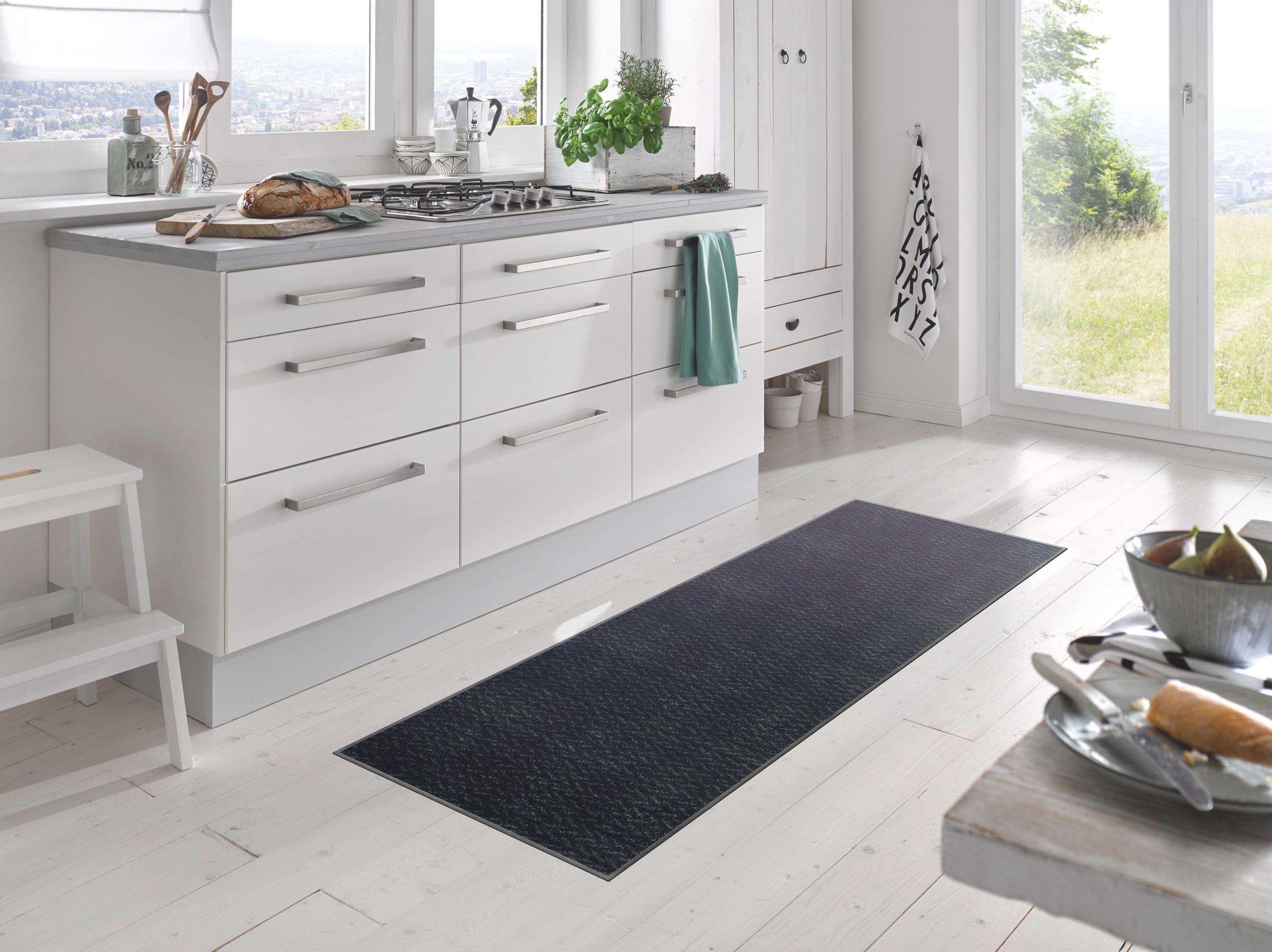 wash+dry by Kleen-Tex Loper Duo Charcoal Inloopmatten, antislip, geschikt voor binnen en buiten, wasbaar