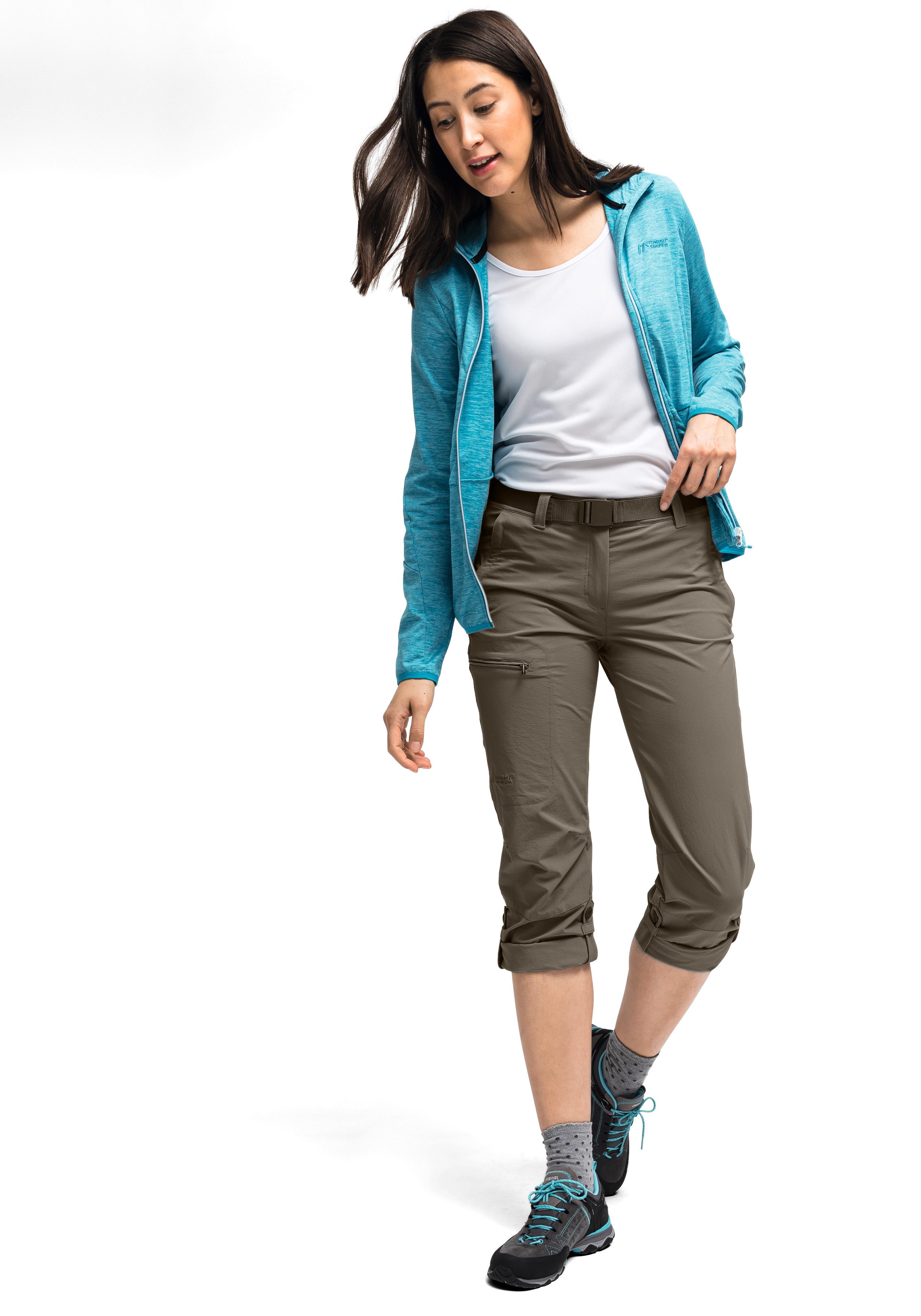 Maier Sports Functionele broek Lulaka Dames wandelbroek, ventilerende outdoorbroek met oprolfunctie