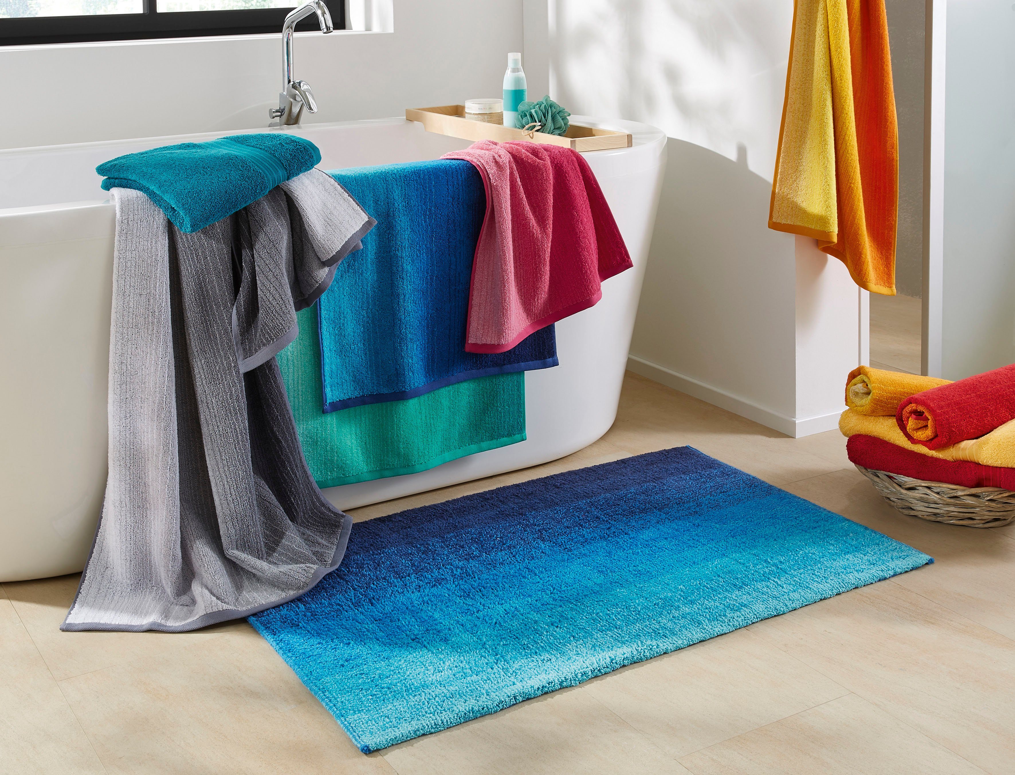 Dyckhoff Handdoekenset Met verloop met kleurverloop, 4 handdoeken (50x100cm), 2 douchehanddoeken (70x140cm) (set, 6-delig)