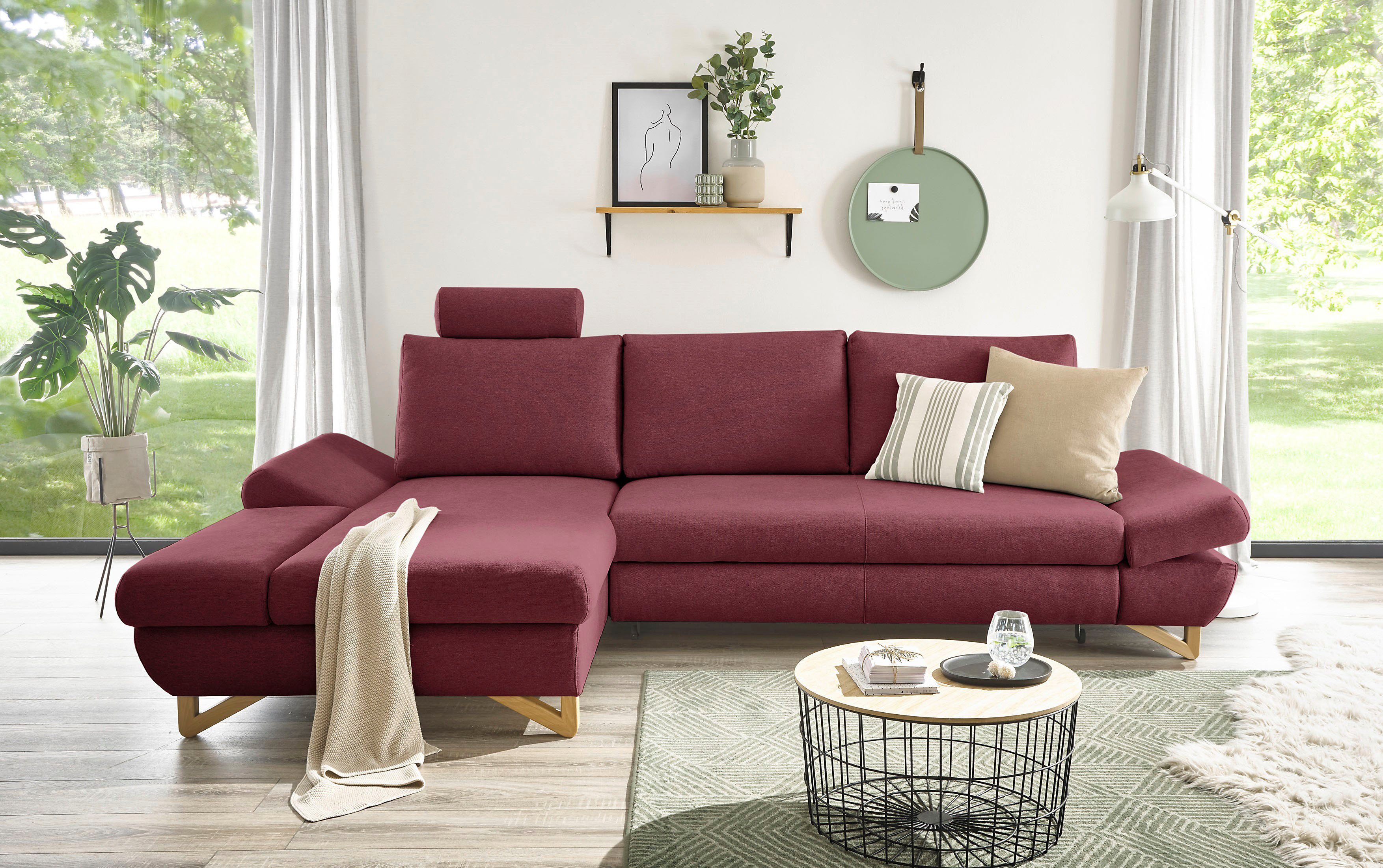 INOSIGN Slaapbank City/Giron comfortabele slaapbank (ligoppervlak 245 x 138 cm) en bedlade