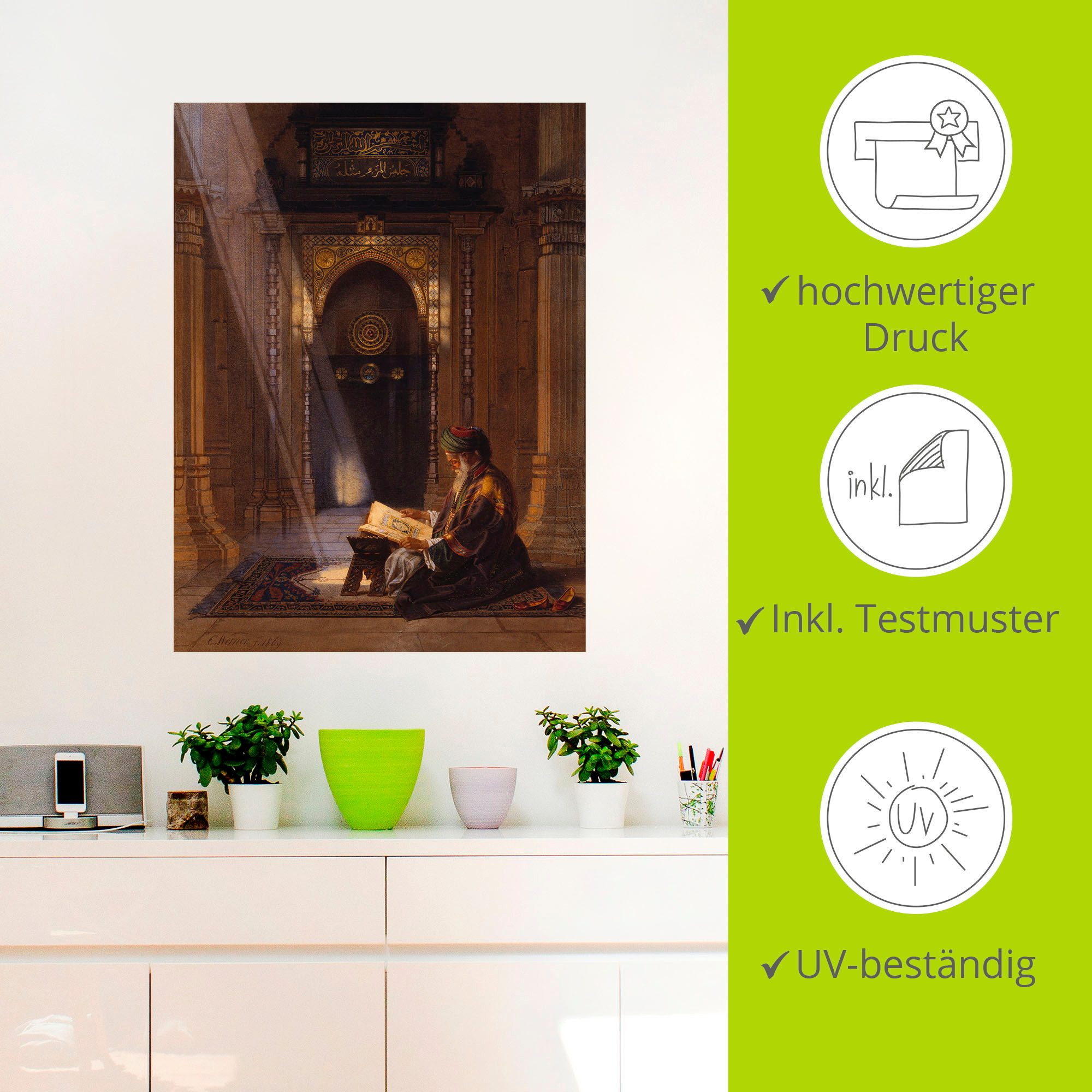 Artland Artprint In de moskee. als artprint op linnen, poster, muursticker in verschillende maten