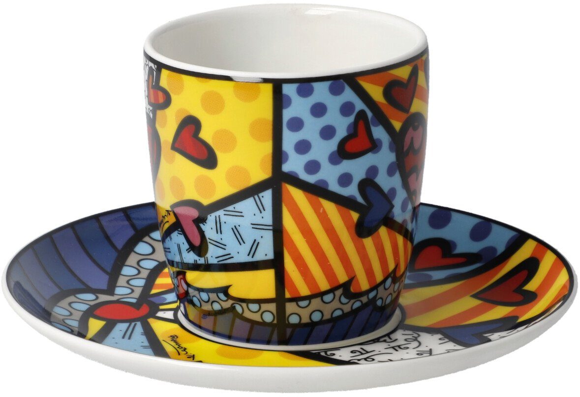 Goebel Espressokopje Britto Pop Art, fijn bone china, Romero Britto - Een Nieuwe Dag