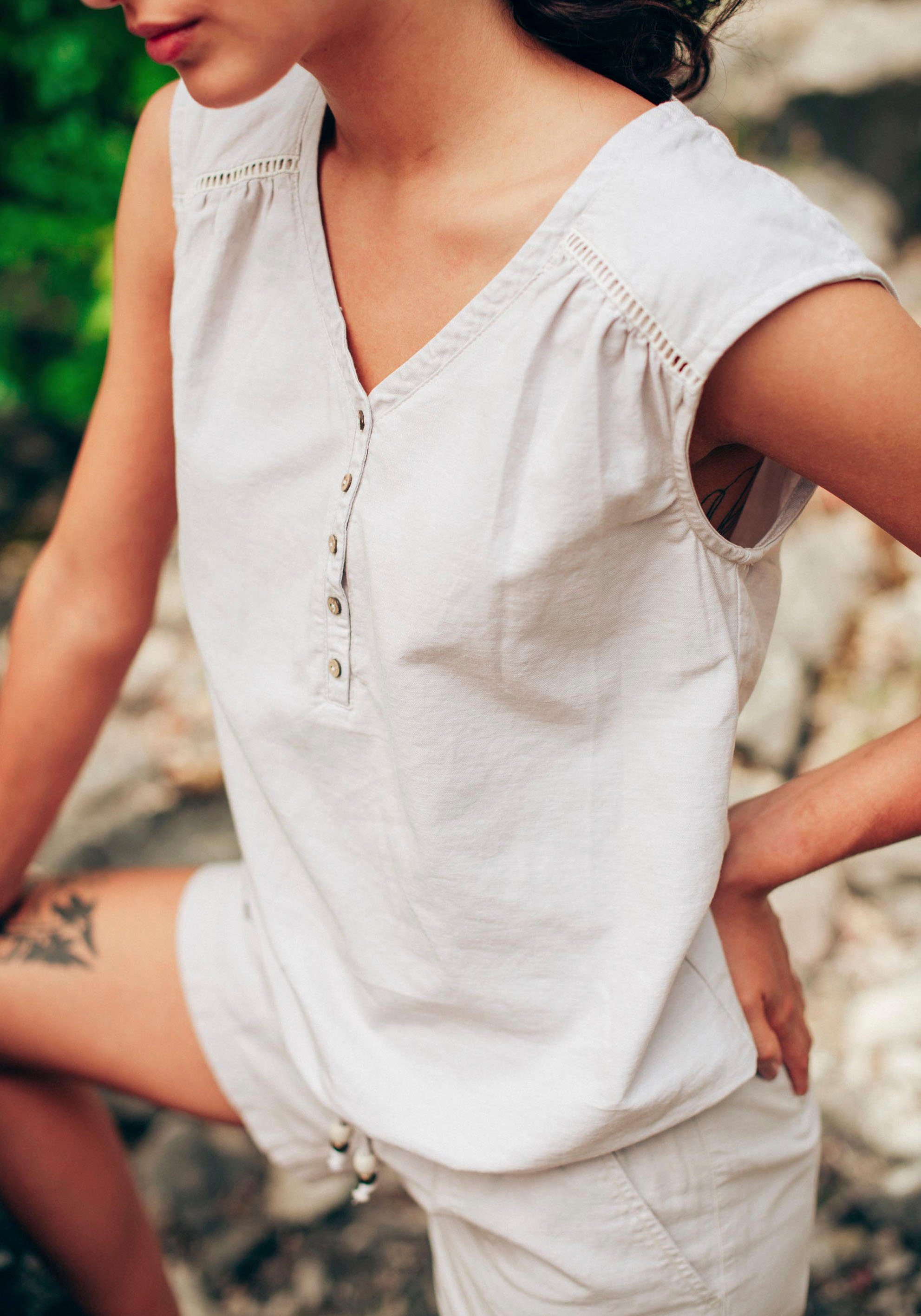 Ragwear Shirt met V-hals SALTTY LINEN