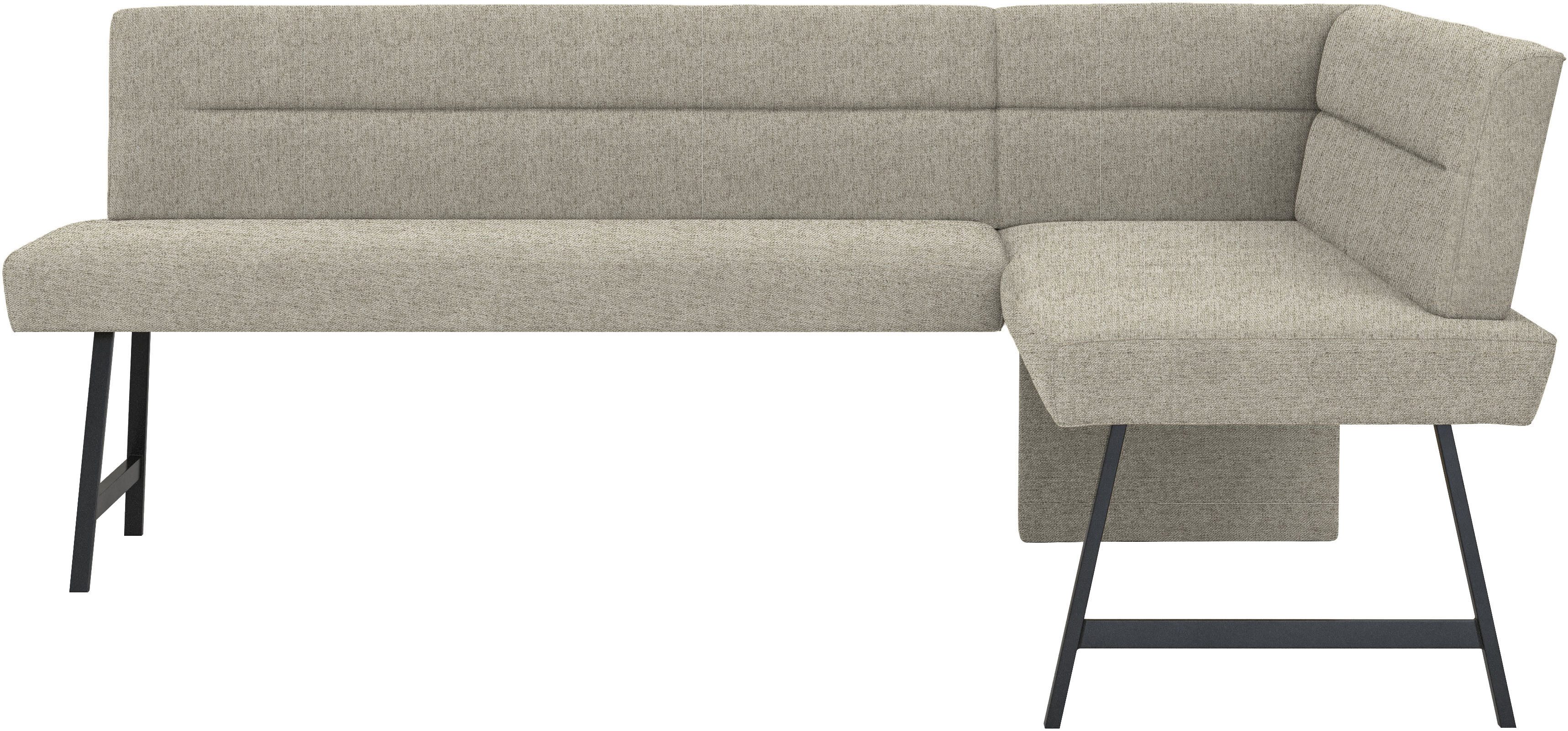 Home affaire Eethoek Sava Hoekbank met nosagvering in de zitting, massief eiken tafel (set, 4-delig)
