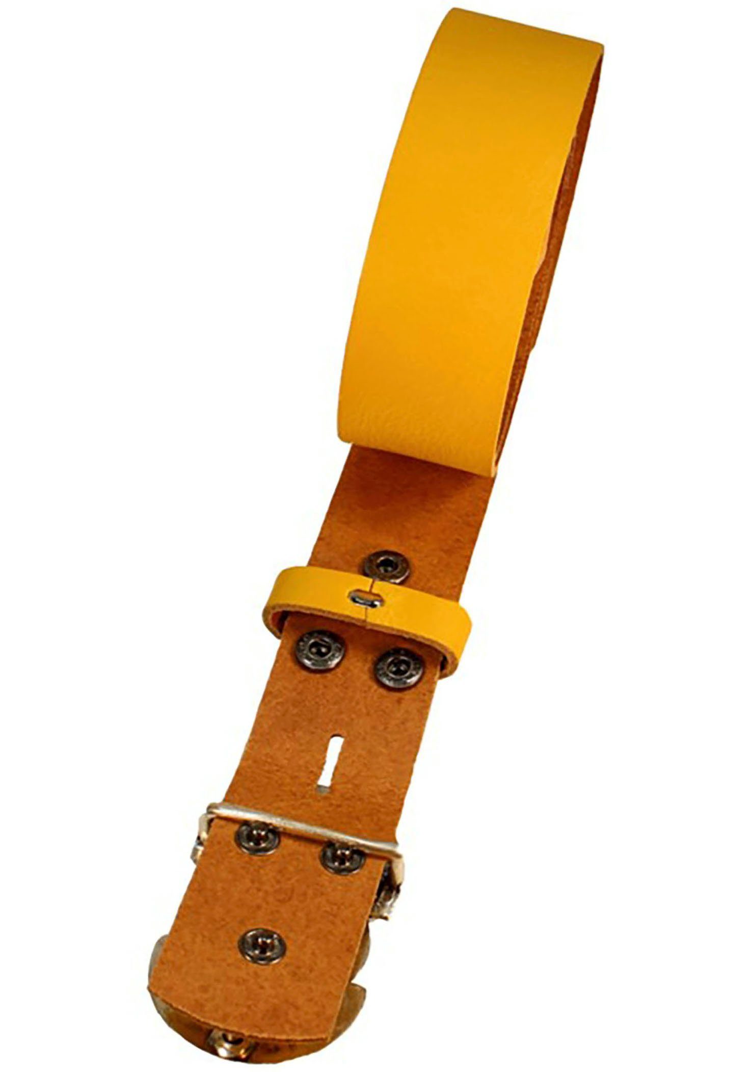 RETTUNGSRING by showroom 019° Leren riem met verwisselbare sluiting "cirkel"