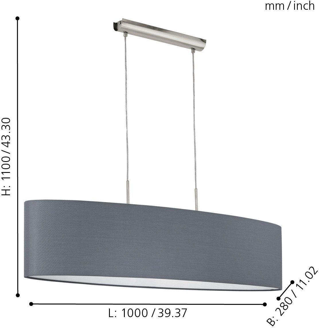 EGLO Hanglamp PASTERI Hanglicht, hanglamp