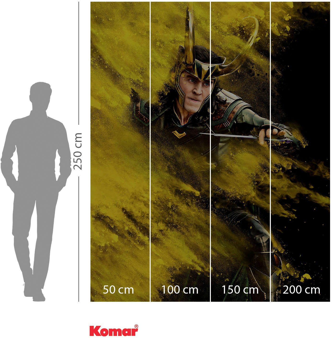 Komar Fotobehang Digitale print vlies - Loki Yellow Dust - Afmeting 200 x 250 cm (1 stuk)