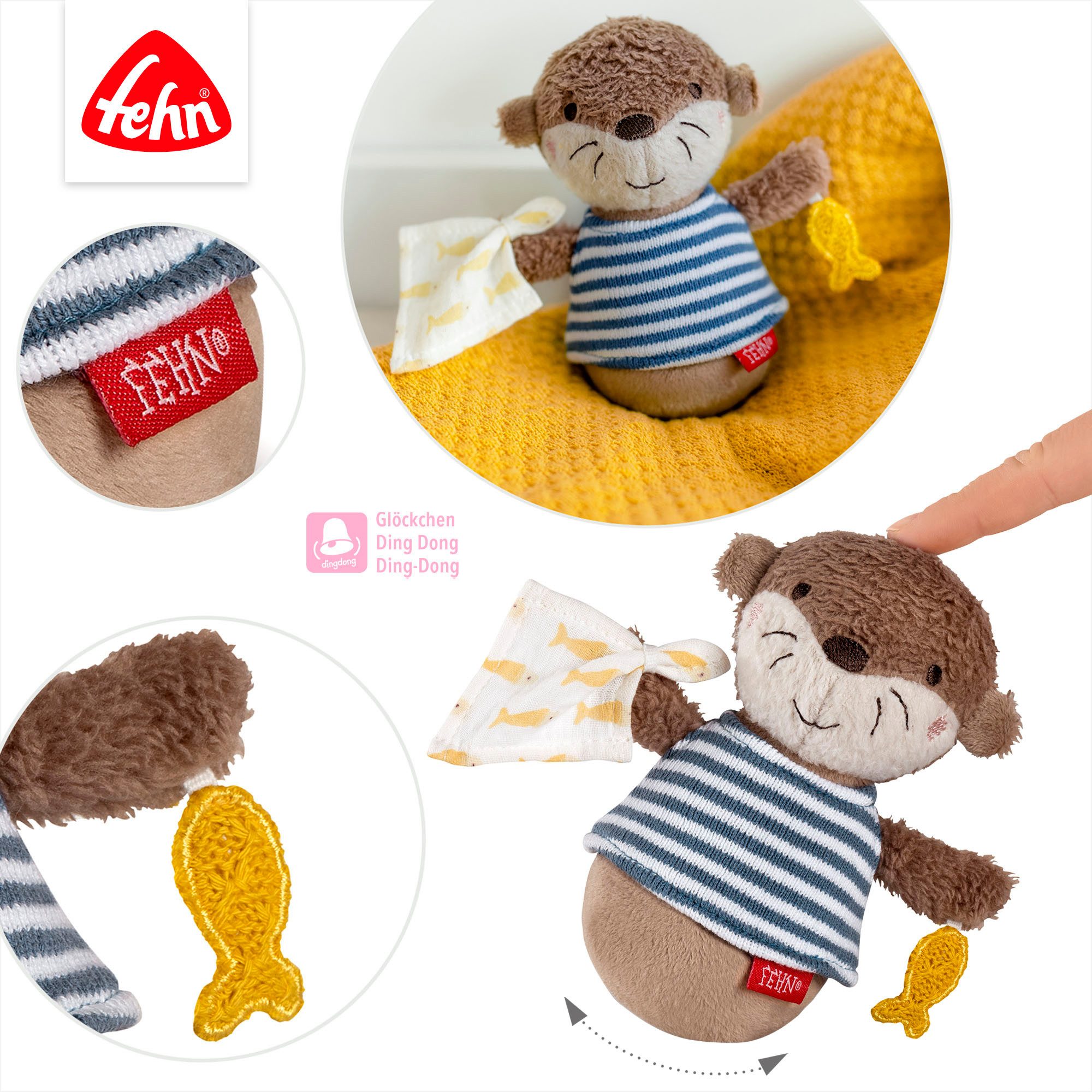 Fehn Grijpspeeltje Otter Theo, mini-staand Otter