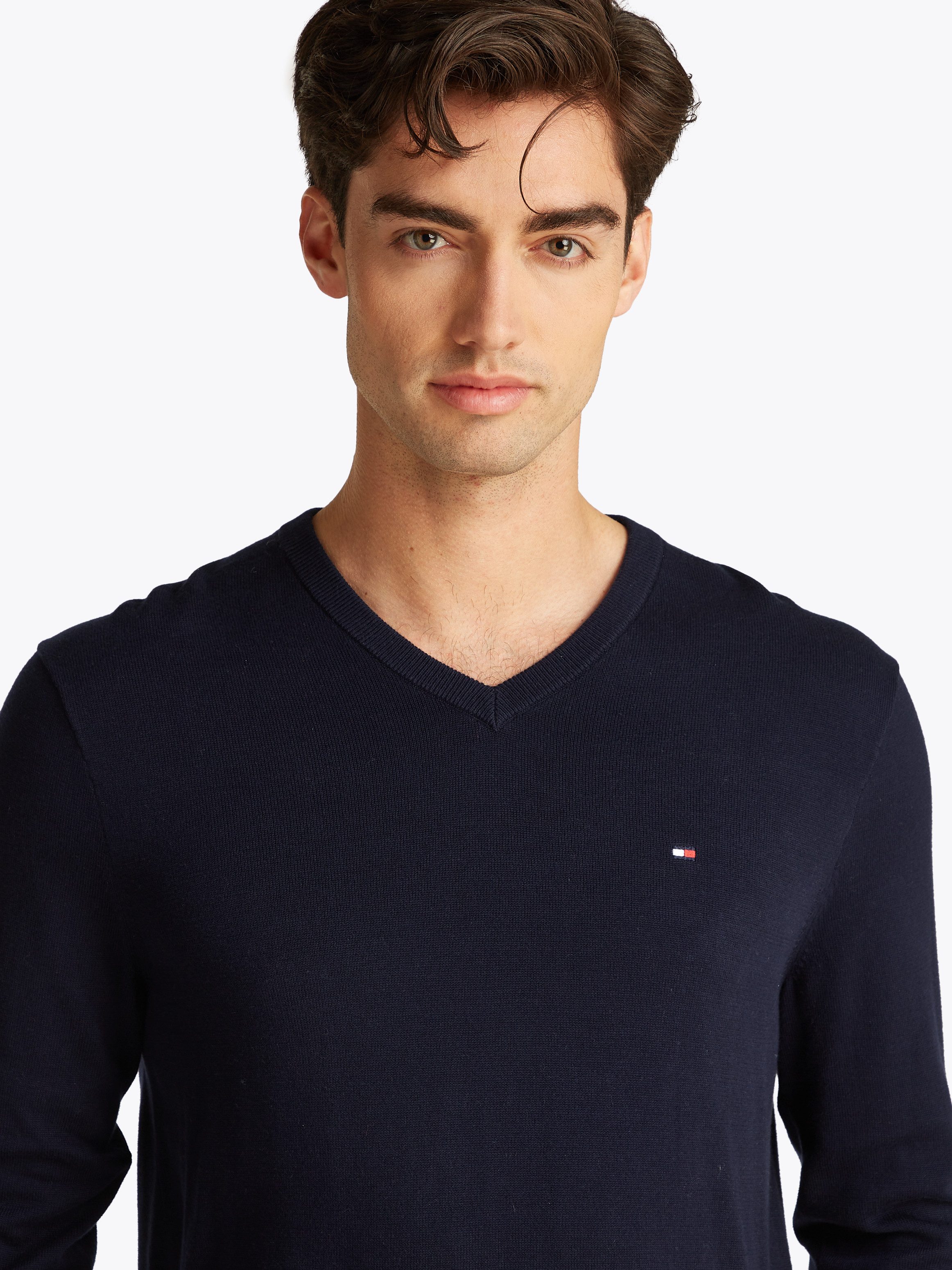 Tommy Hilfiger Gebreide trui ESSENTIAL COTTON V NECK