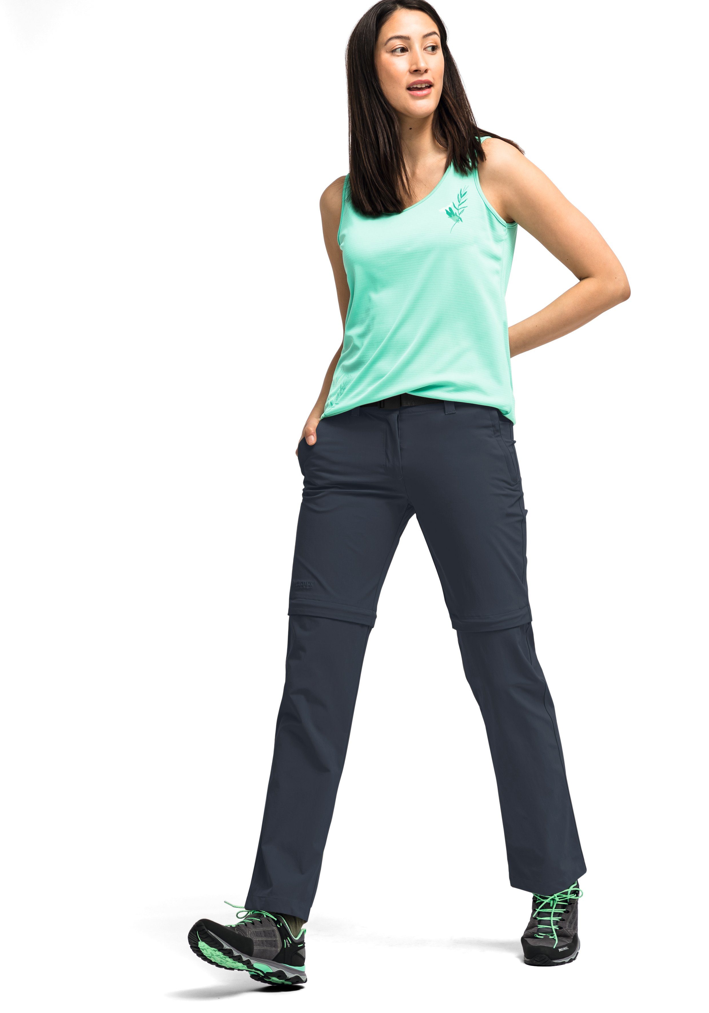 Maier Sports Functionele broek Nata 2 Dames wandelbroek, afritsbare outdoorbroek, 3 zakken, regular fit