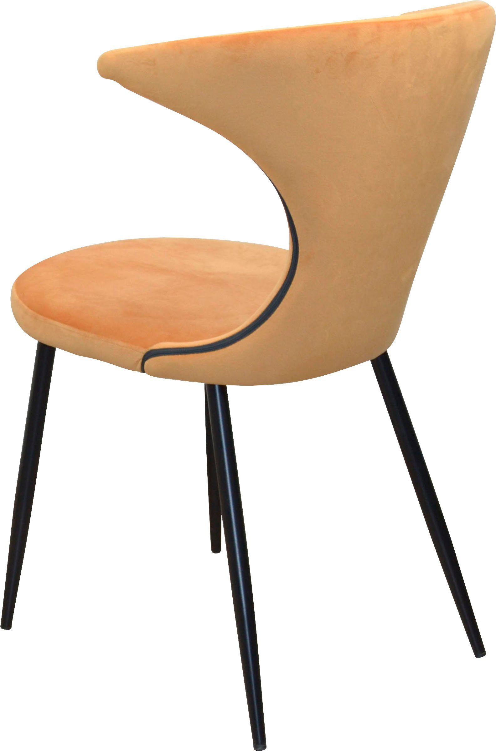 INOSIGN Stoel met 4 poten Frame van stalen buis, zitting en rugleuning gevuld met schuimstof (set, 2 stuks)