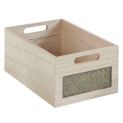 otto products opbergbox ekke van fsc-gecertificeerd hout (1 stuk) beige