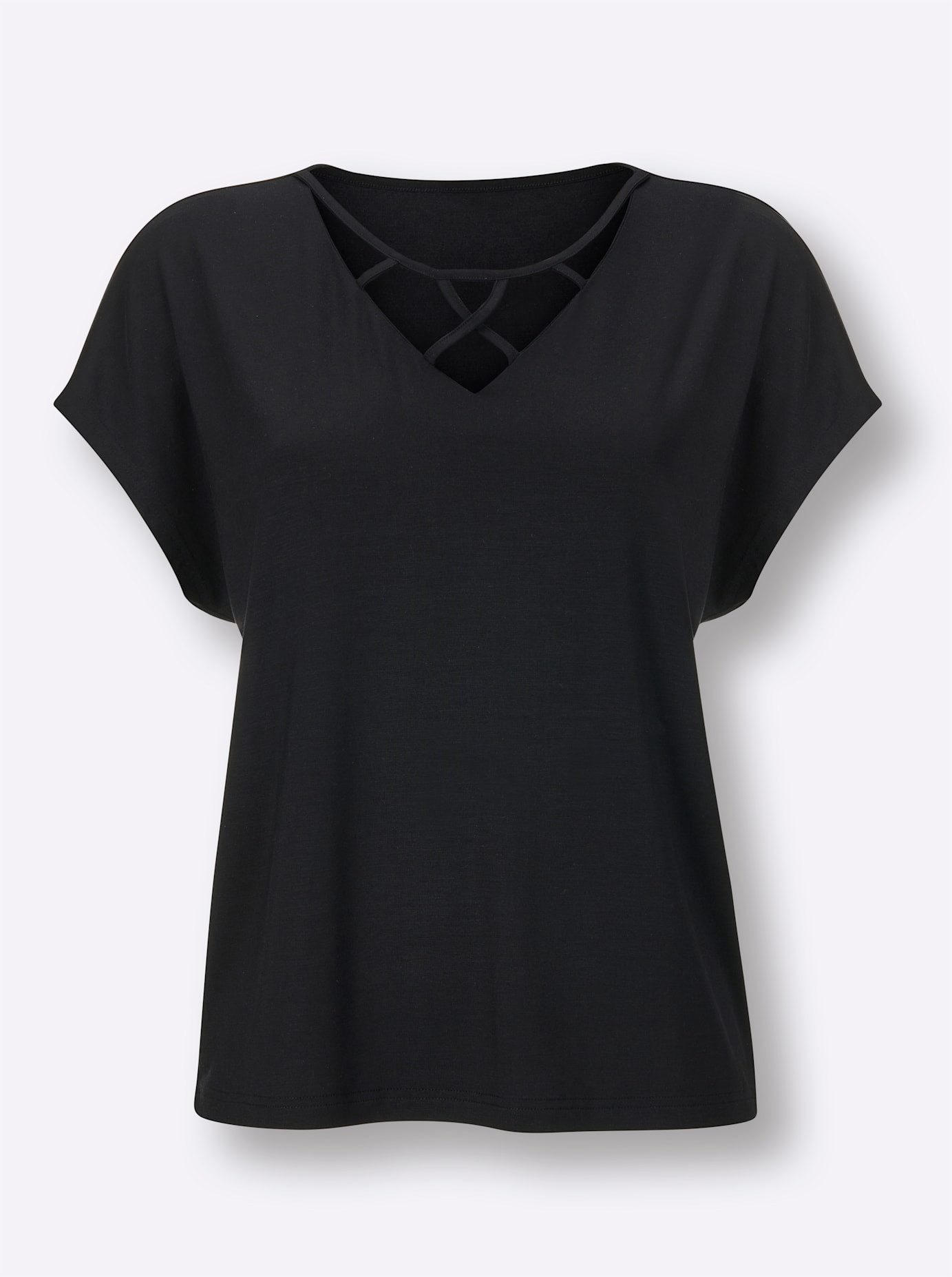 CREATION L PREMIUM Shirt met V-hals Modal-shirt (1-delig)