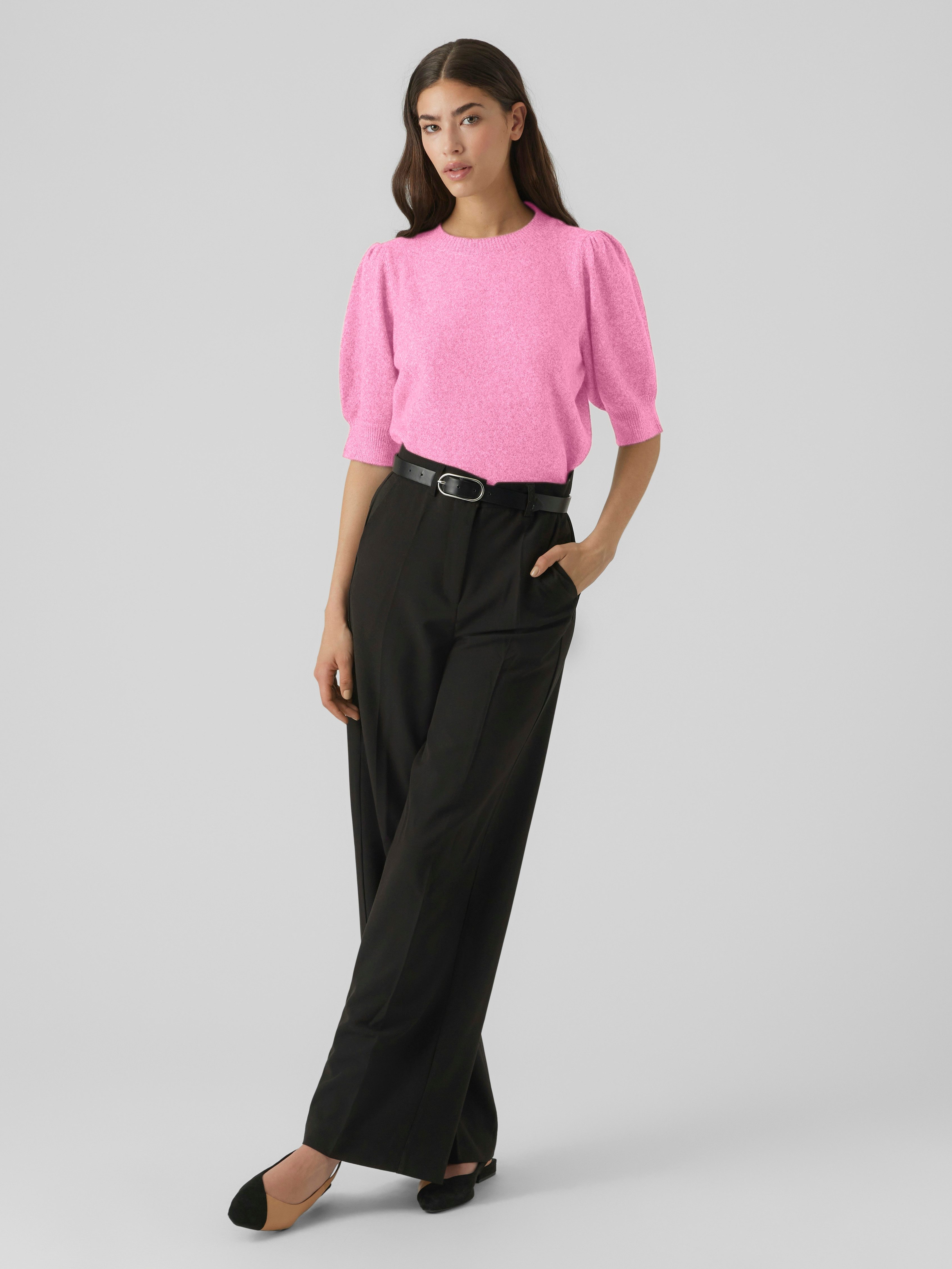 Vero Moda Trui met korte mouwen VMDOFFY 2/4 O-NECK PULLOVER GA NOOS