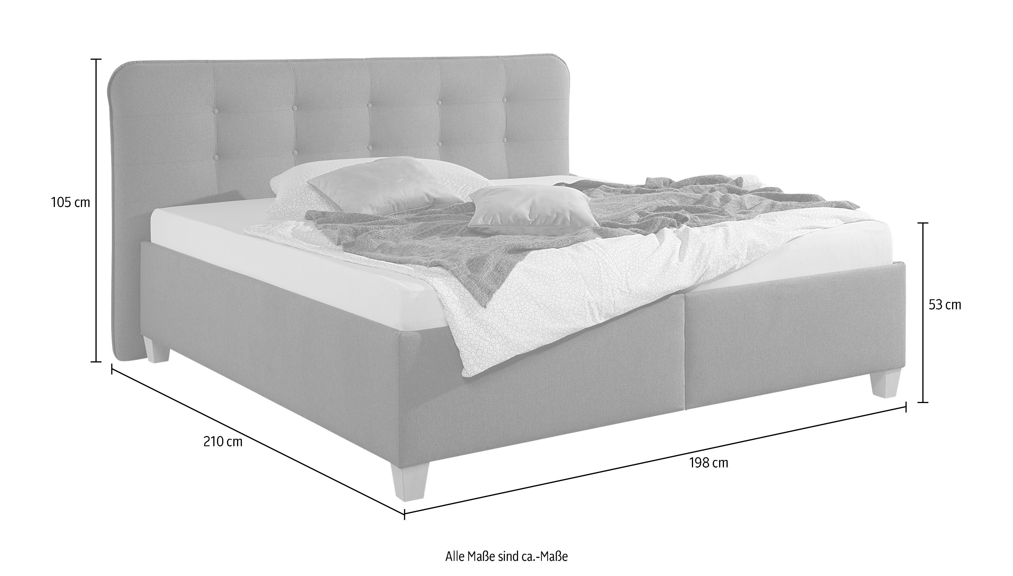 Maintal Gestoffeerd bed inclusief bedkist