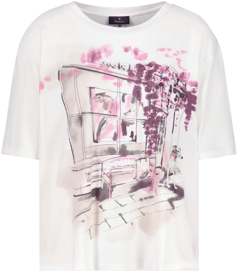 Monari Shirt met ronde hals Shirt met stadsdruk