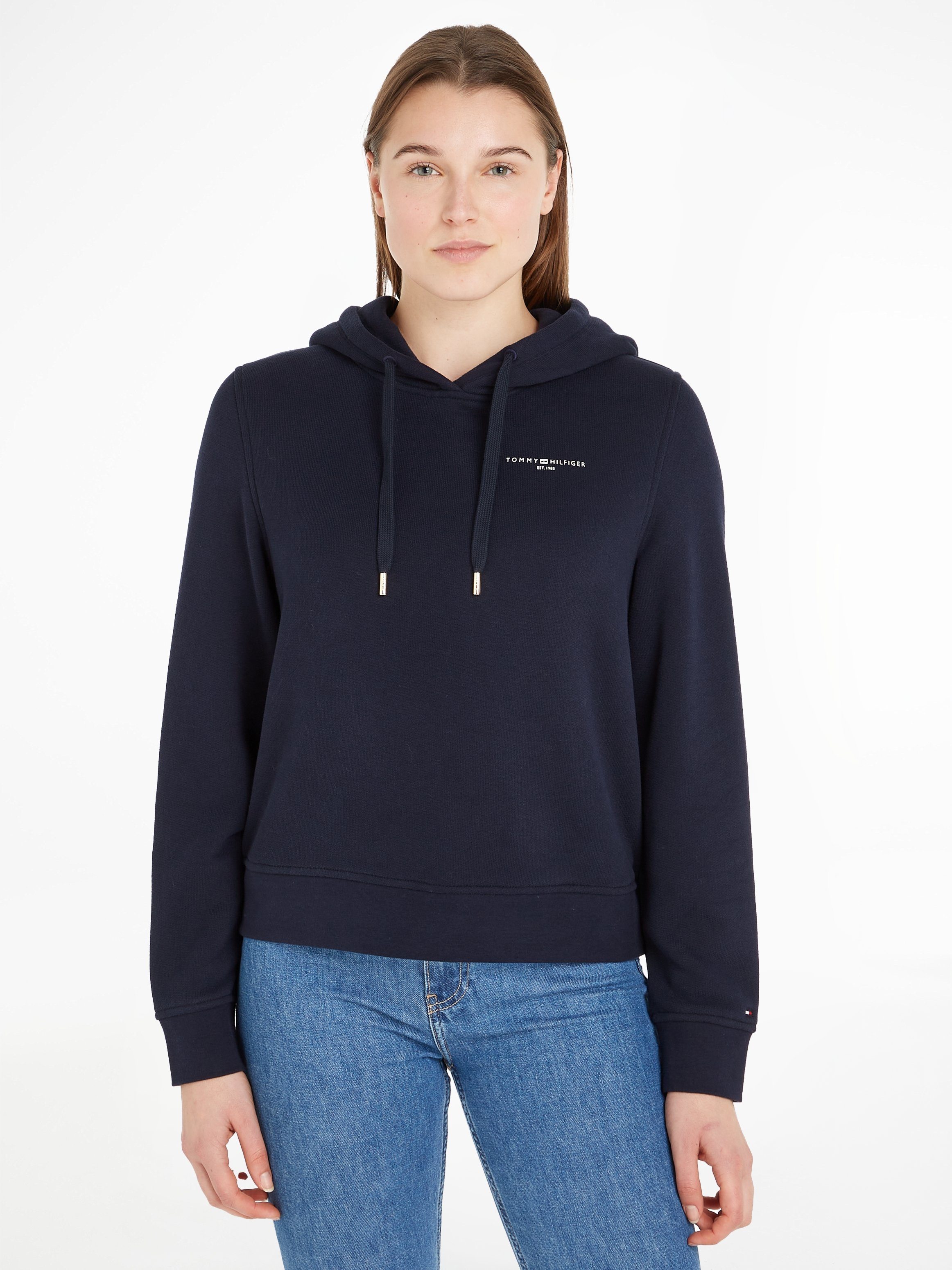 Tommy Hilfiger Hoodie 1985 RLX MINI CORP LOGO HOODIE met logo opschrift op borsthoogte