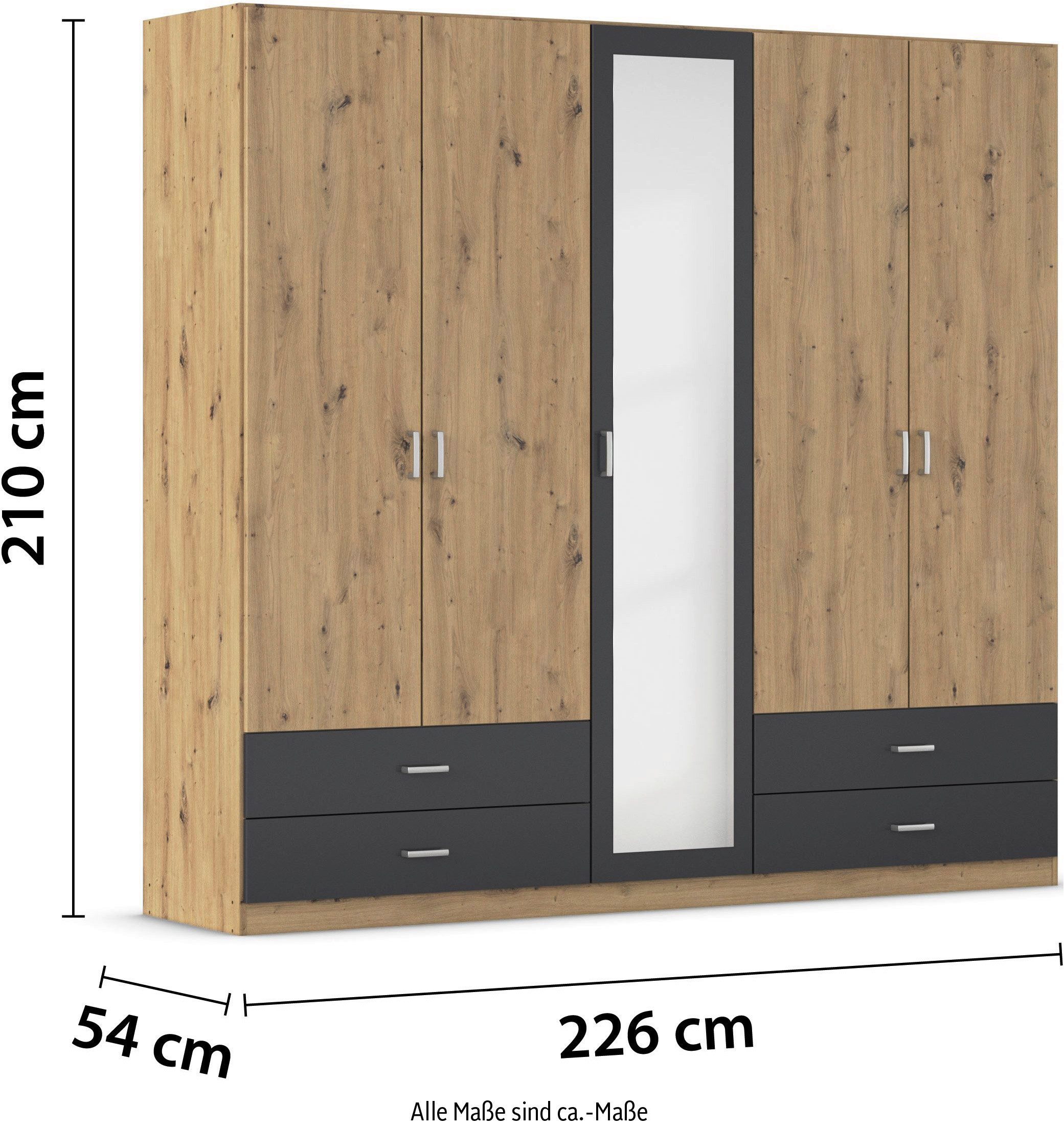 rauch Draaideurkast Borbona Kledingkast kast garderobe waskast BORBONA in 2 breedtes