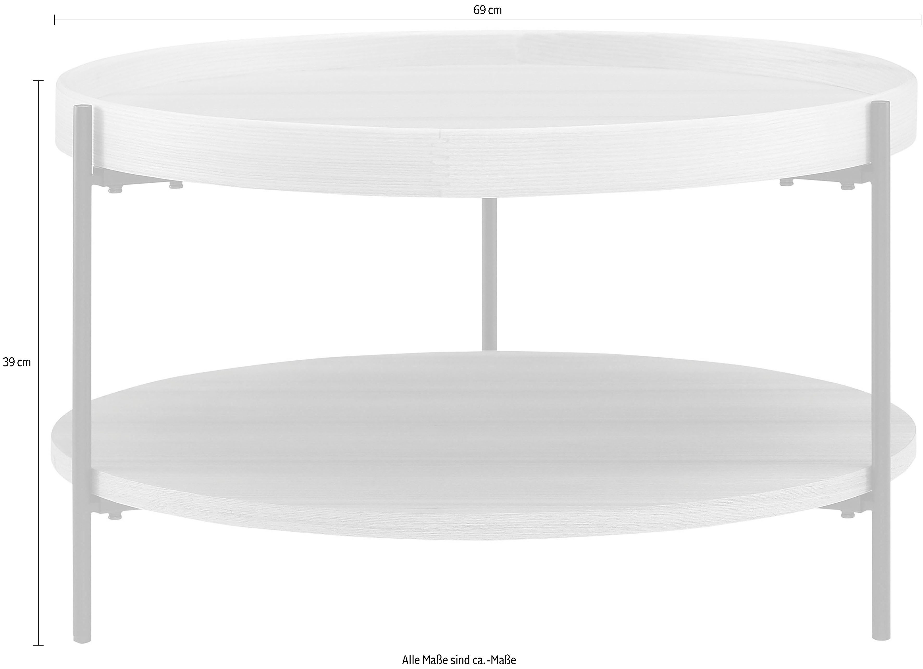 SalesFever Salontafel met 2 planken (1 stuk)