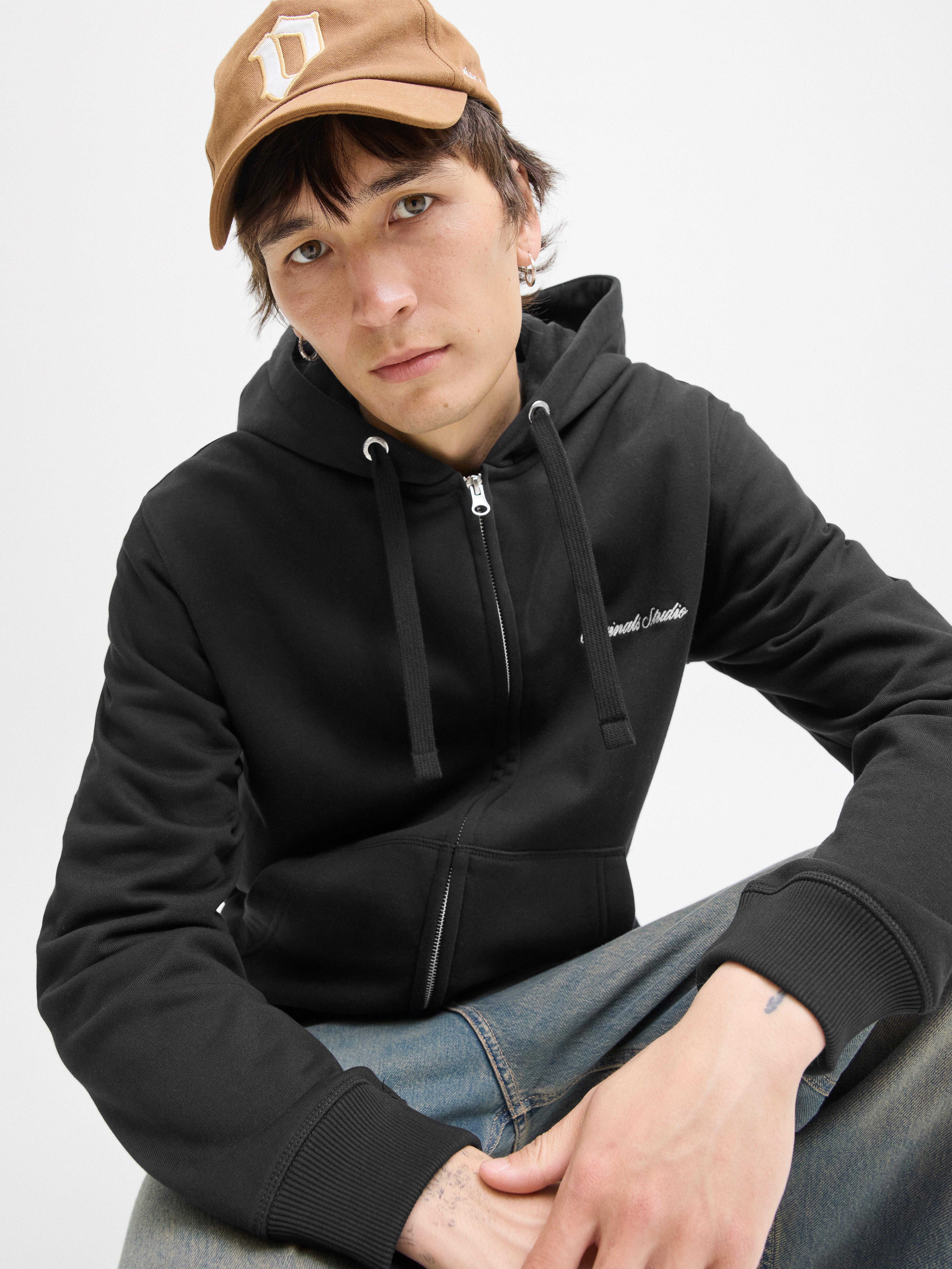 Jack & Jones Hoodie JORNORREBRO EMB SWEAT ZIP HOOD NOOS