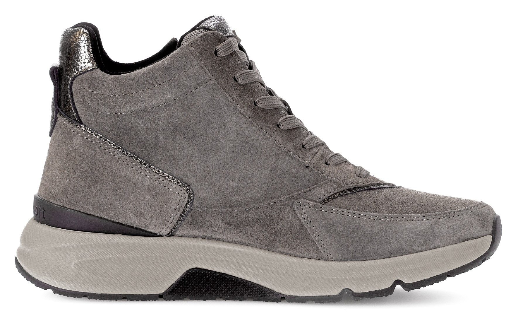 Gabor Rollingsoft Sneakers met sleehak , vrijetijdsschoen, veterschoen, veterschoenen met uitneembare binnenzool