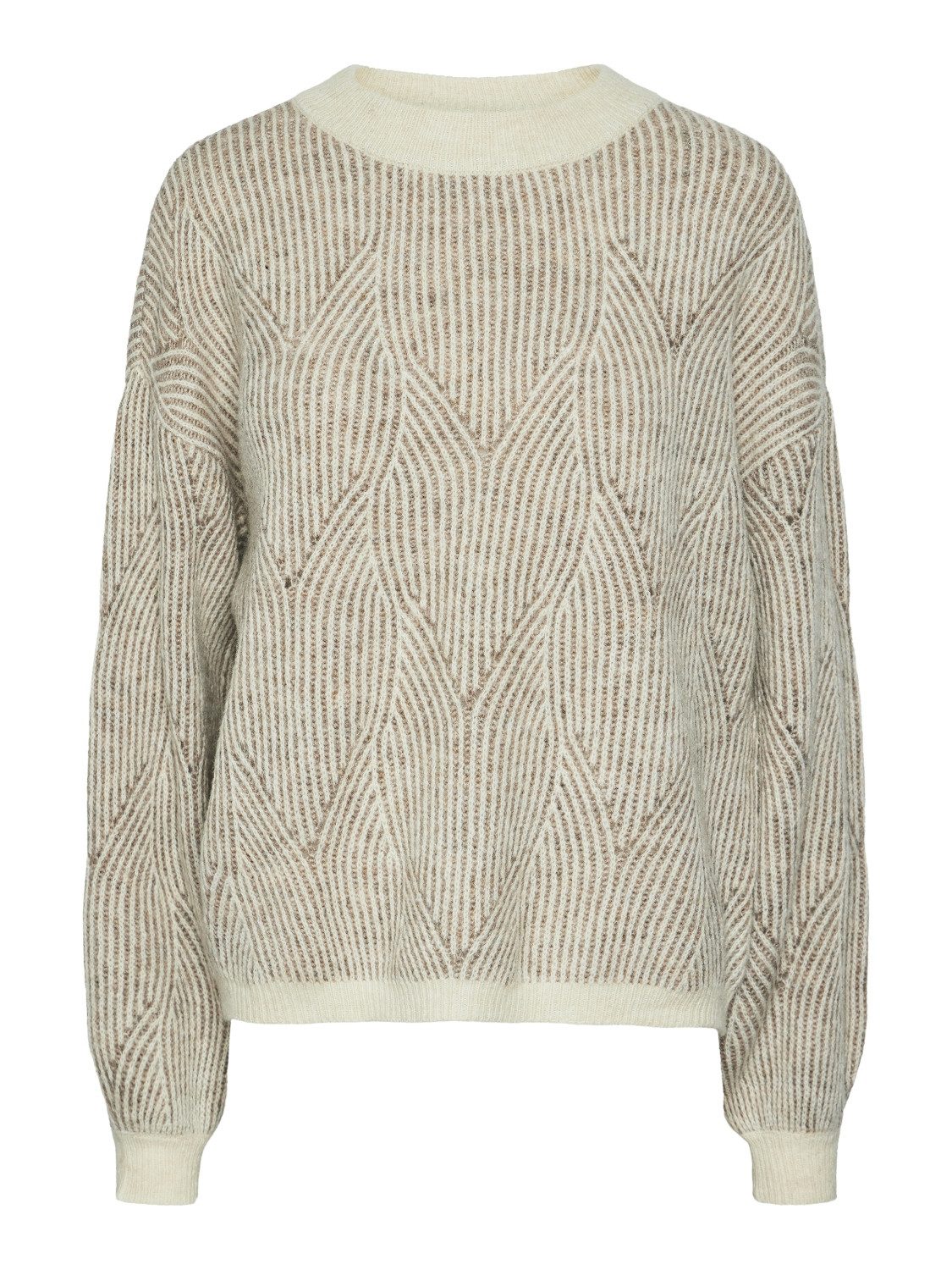 Pieces Trui met ronde hals PCJENNA LS O-NECK KNIT NOOS BC