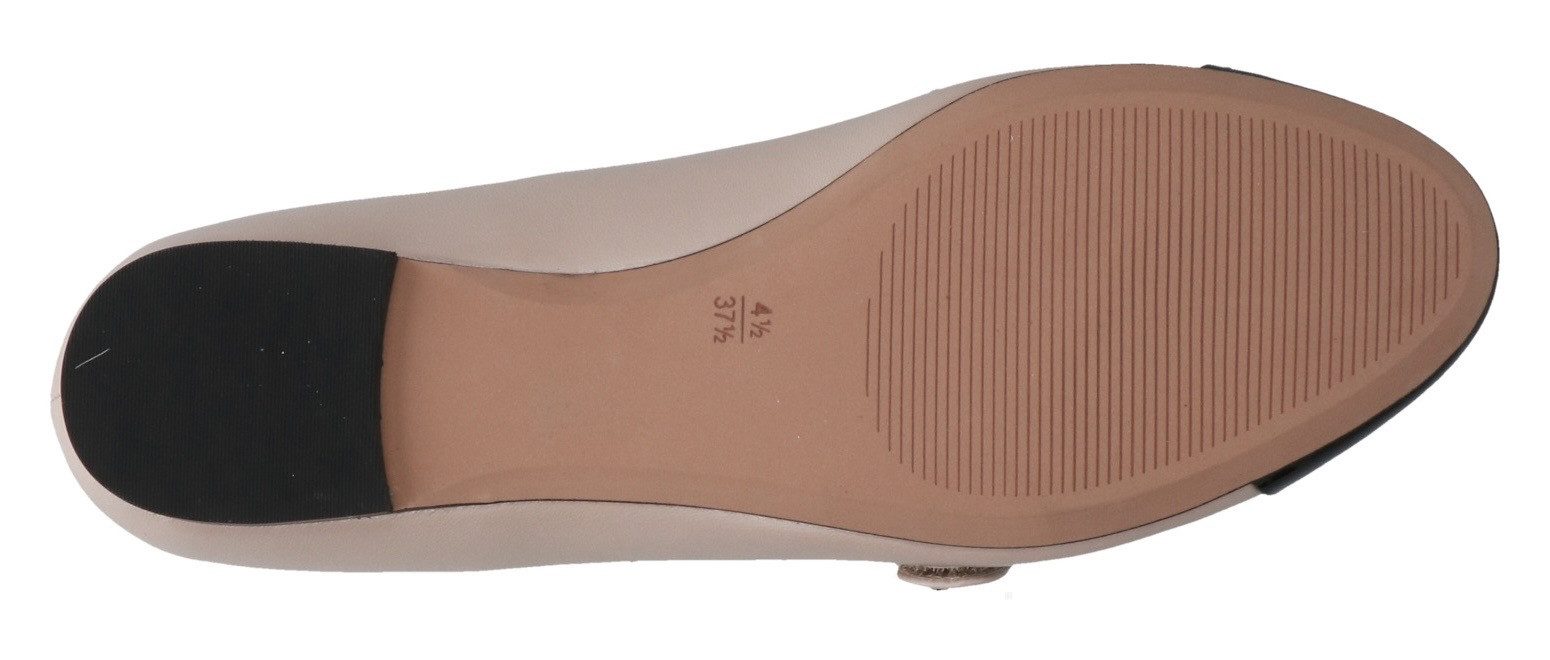 Caprice Ballerina's met riempje , comfort schoen, business schoen, flats met klittenbandriempjes