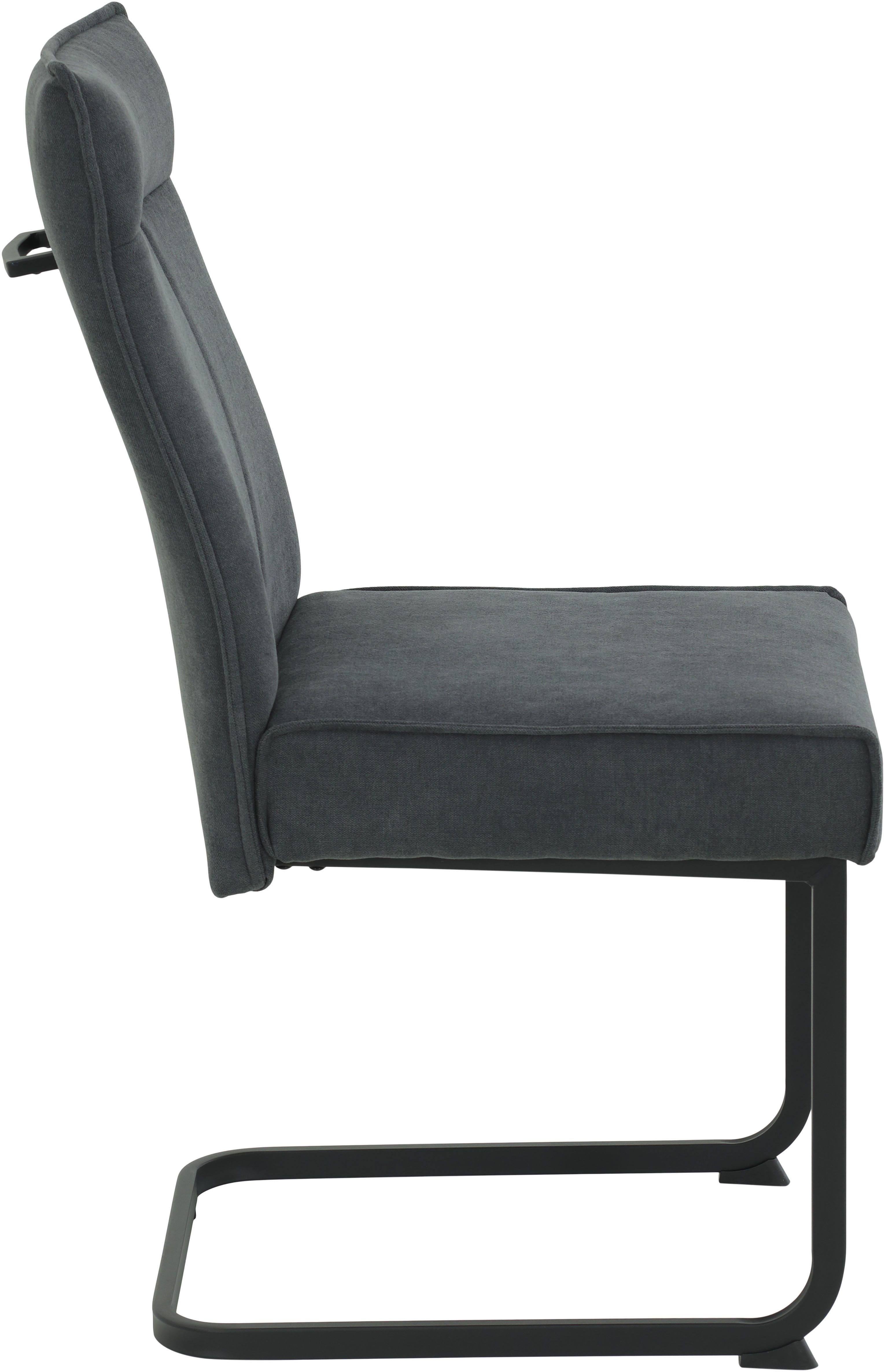HELA Vrijdragende stoel KAREN eetkamerstoel XL-breedte, comfortzit, pocketvering, greep, 140kg belastbaar (set, 4 stuks)