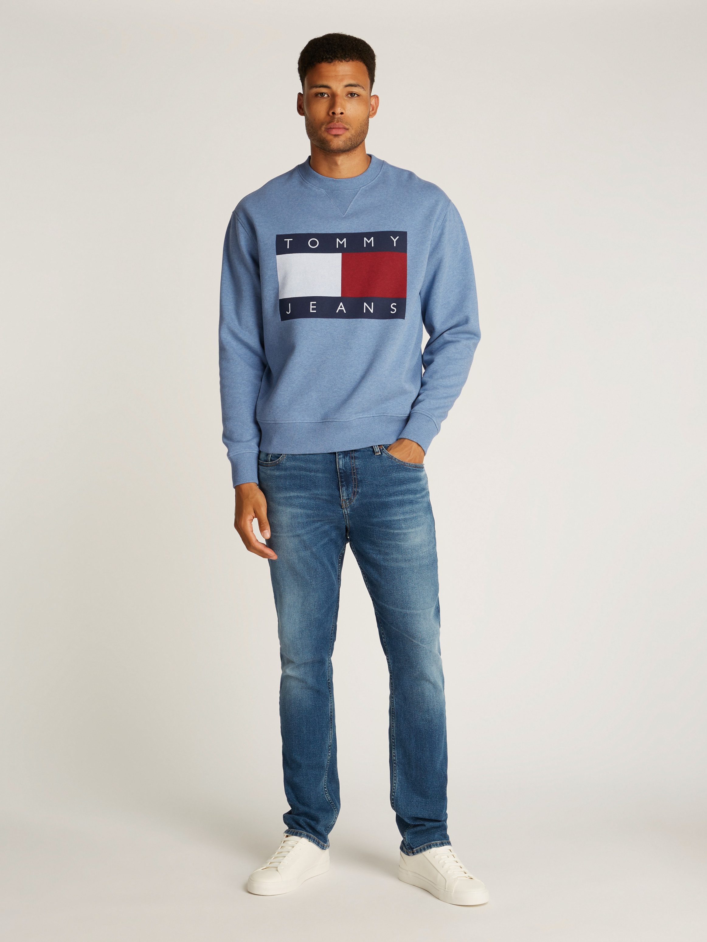 TOMMY JEANS Sweatshirt TJM MELANGE FLAG CREW