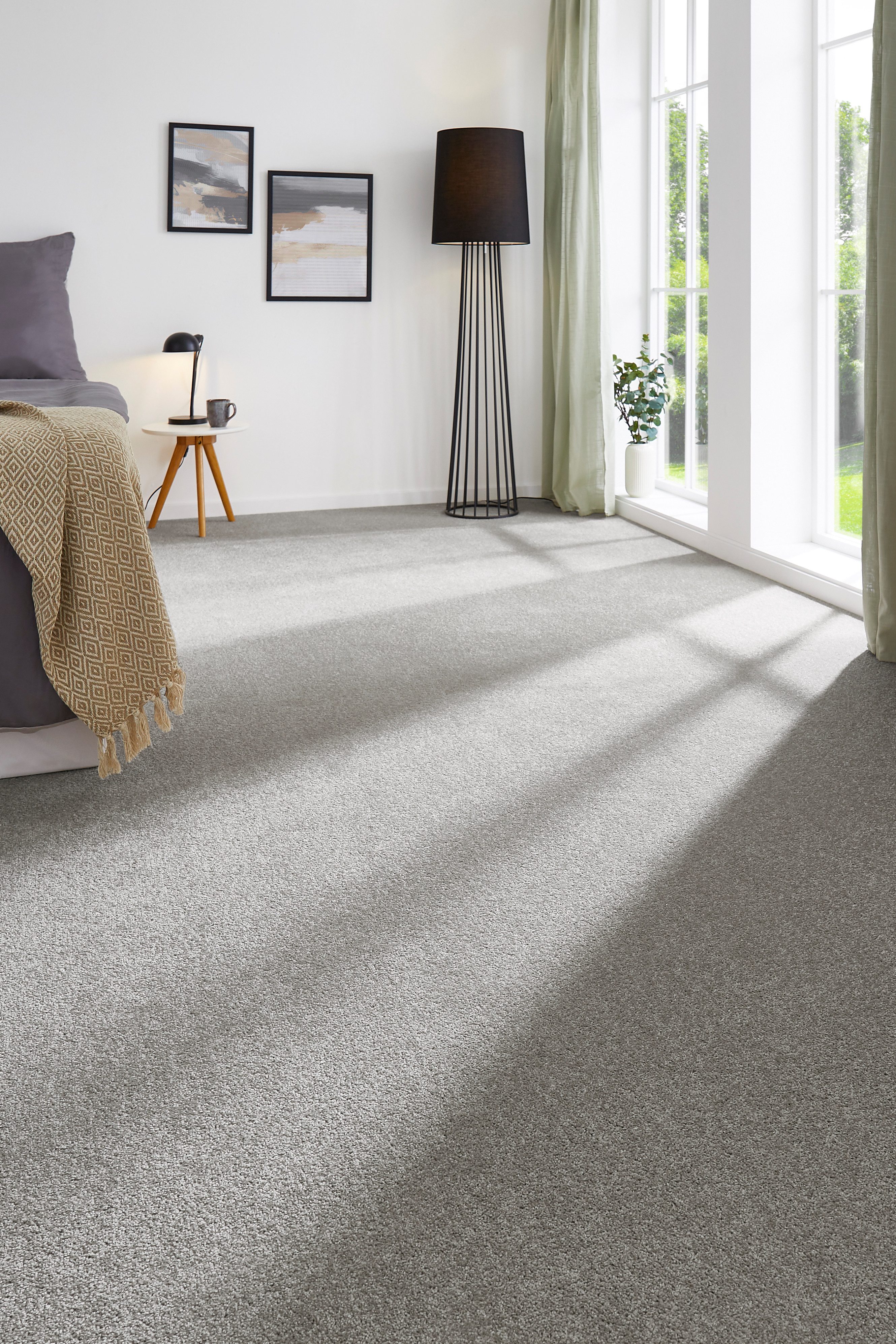 my home Tapijt Isabella, velours, Made in Netherlands tapijt grijs