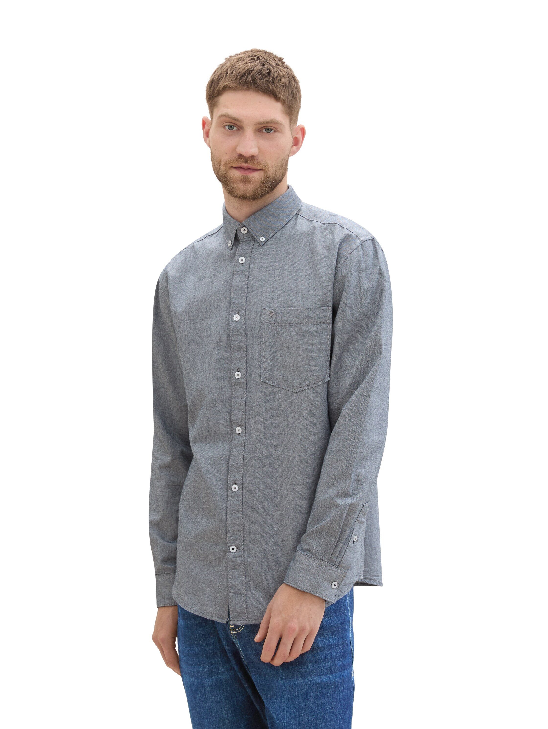 Tom Tailor Overhemd met lange mouwen Oxford met borstzak