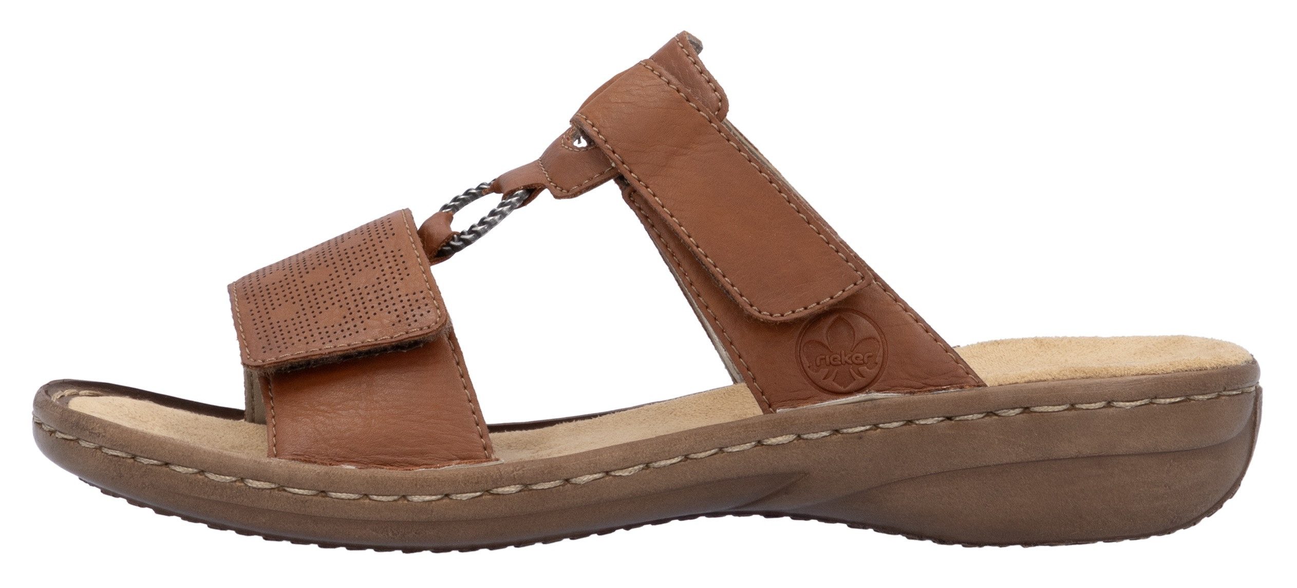 Rieker Slippers , zomerschoen, strand-schoen, klittenbandschoen met perforatie