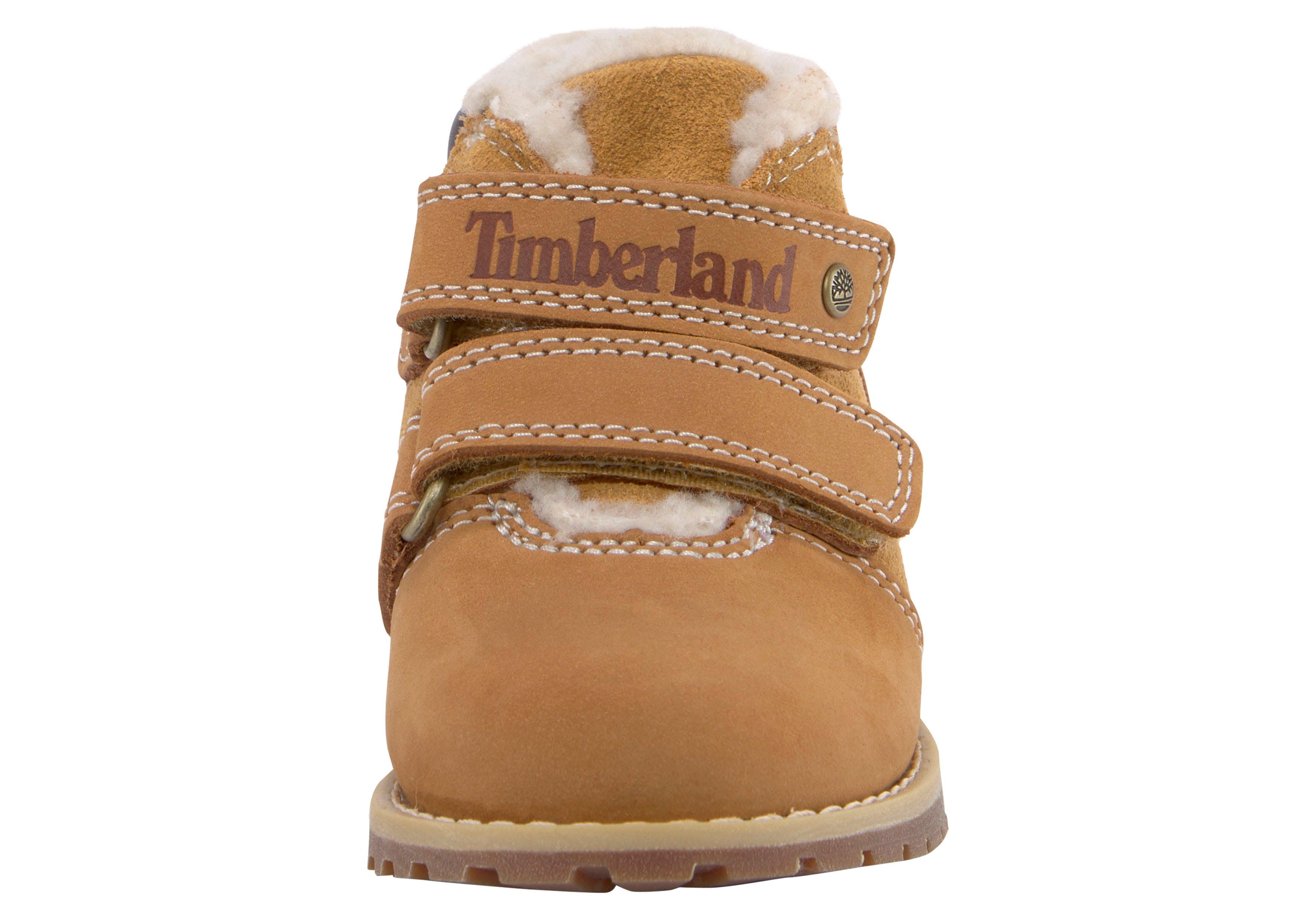 Timberland Klittenbandboots POKEY PINE MID WARM LINED HOOK & LOOP BOOT Winterlaarzen, winterlaarzen, snowboots, winterschoenen, gevoerd