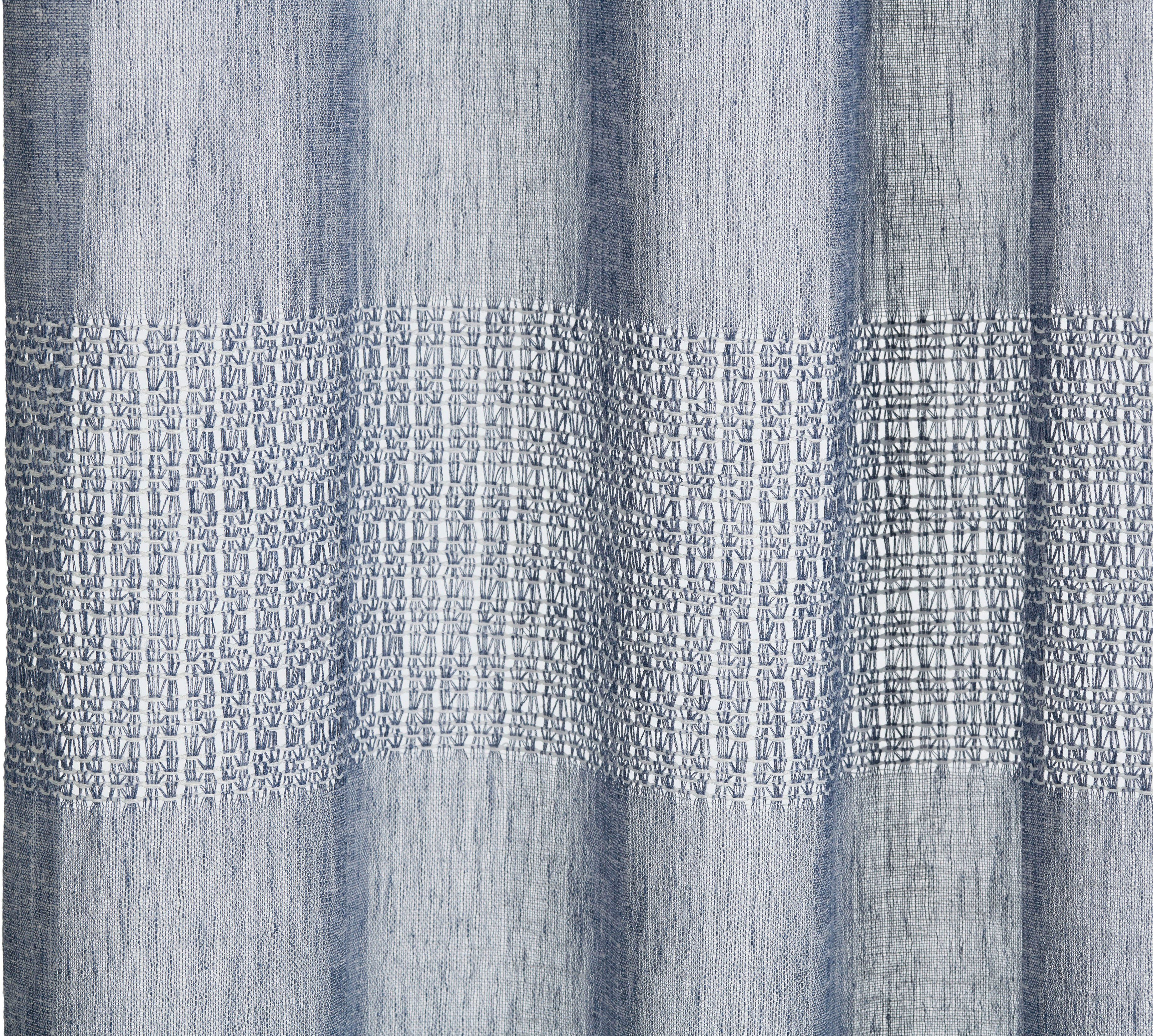 Gözze Gordijn Marrakech - gordijn met ringen HxB: 245x140, transparant doek inclusief horizontale strepen (1 stuk)