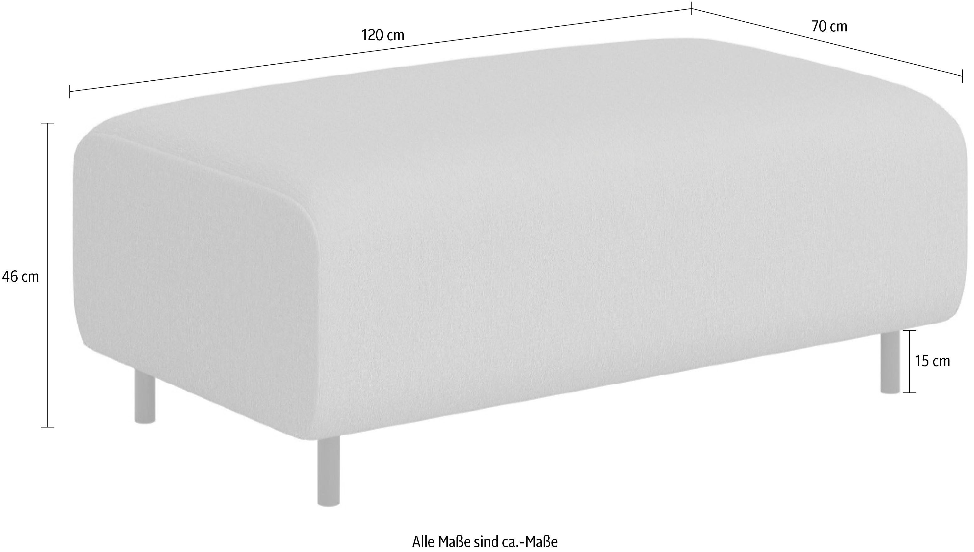 Home affaire Hocker ARROS groot met golfondersteuning, afmetingen B/D/H: 120/70/46 cm
