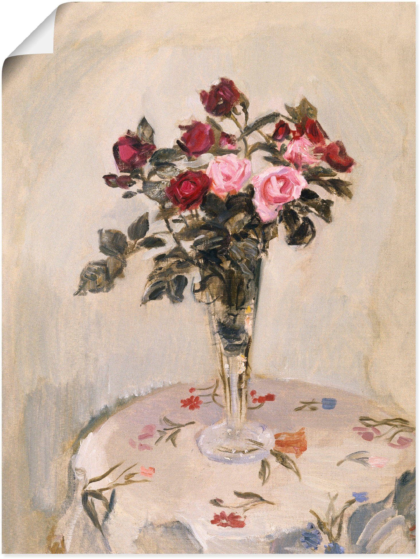 Artland Artprint Stilleven met rozen. 1904 in vele afmetingen & productsoorten -artprint op linnen, poster, muursticker / wandfolie ook geschikt voor de badkamer (1 stuk)