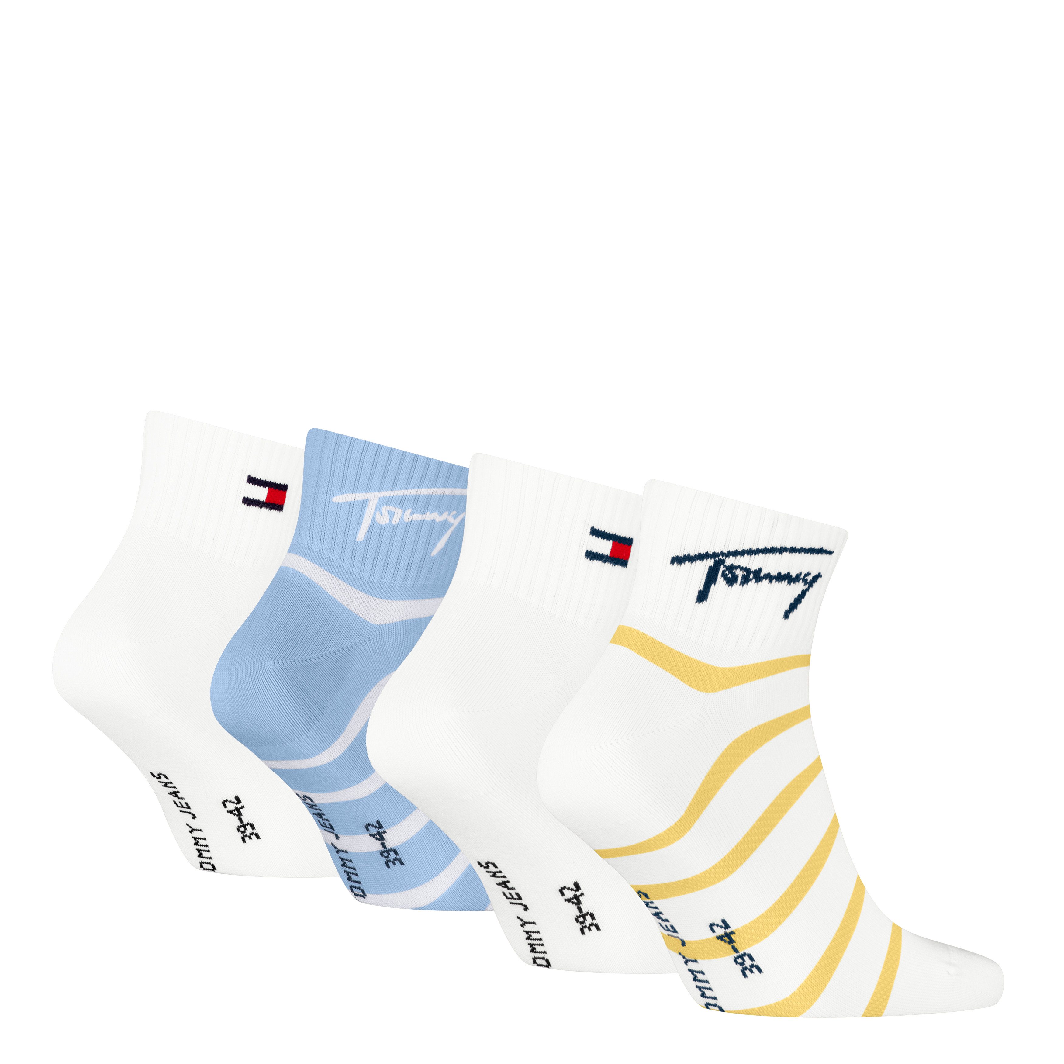 Tommy Hilfiger Sokken TH UNI TJ QUARTER 4P BRETON ECOM (4 paar)