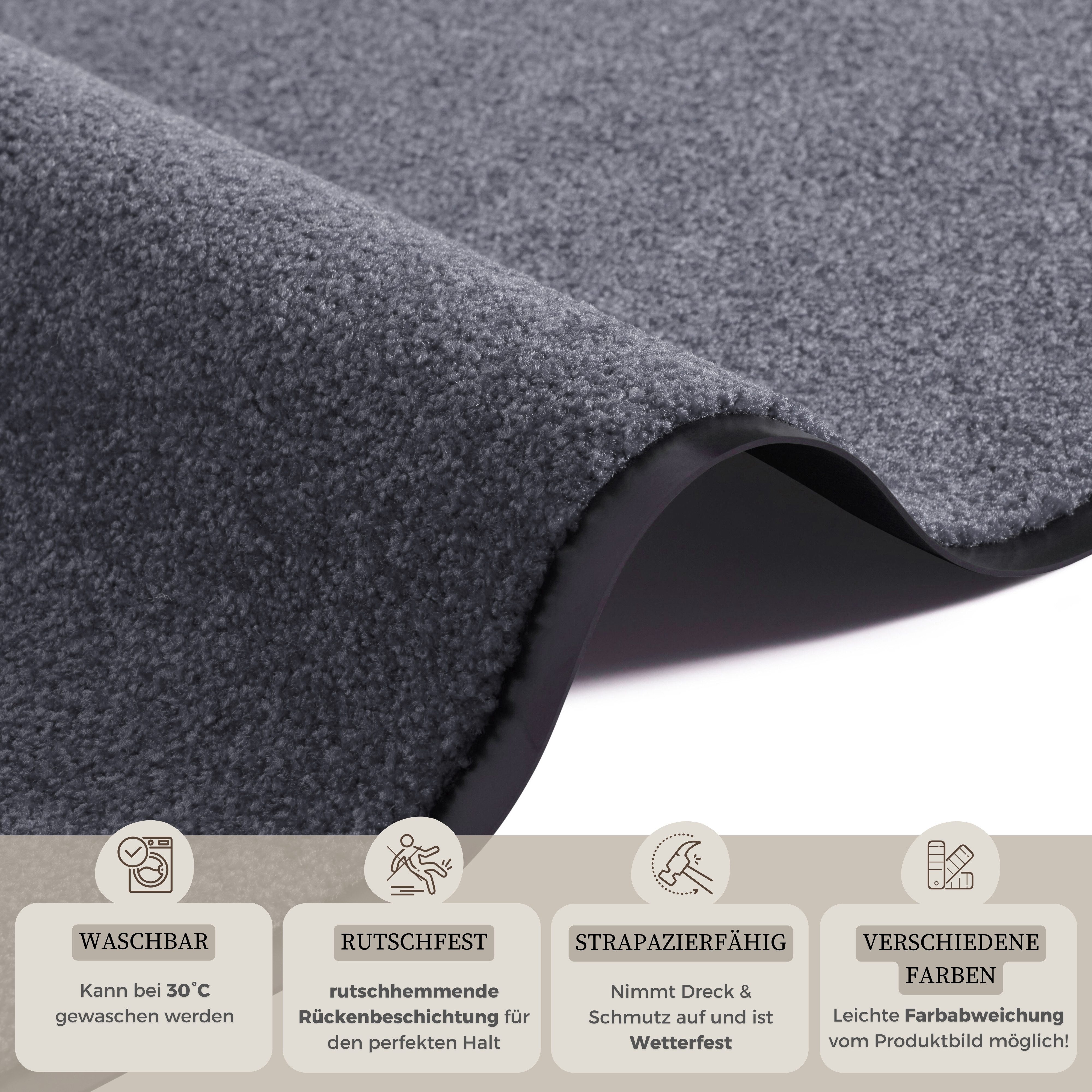 my home Mat Clean & Walk Vuilopvangmat, deurmat, in- en uitwendig, tapijt, loper, wasbaar
