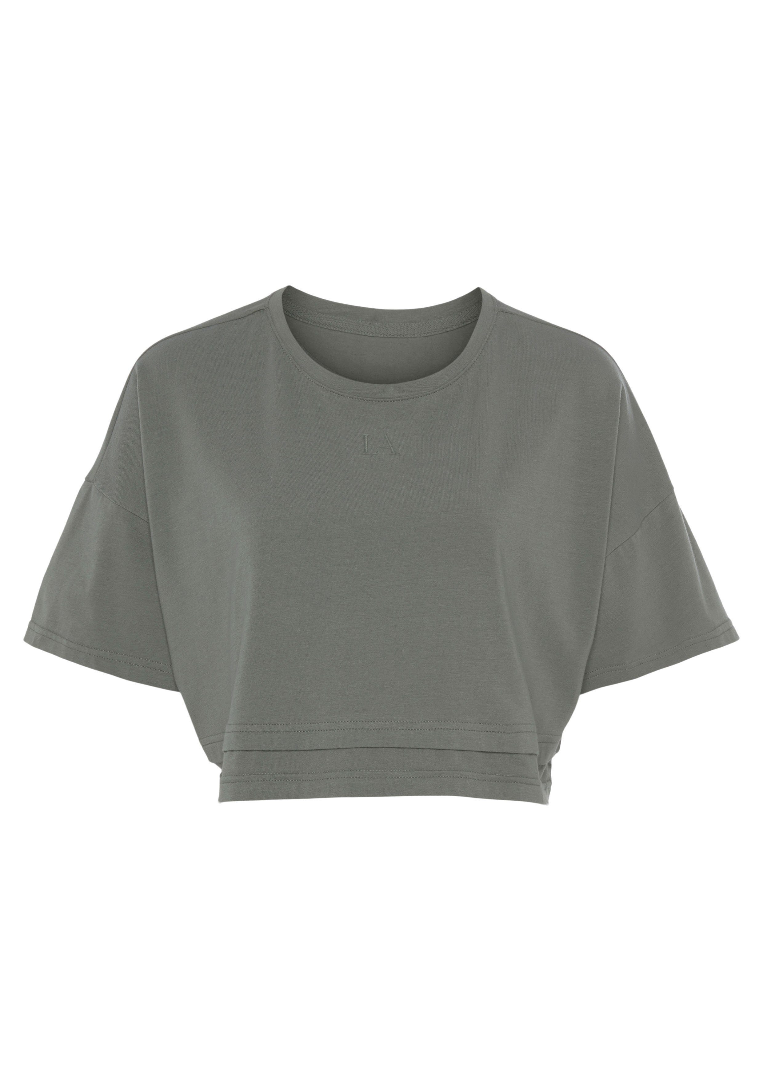 Lascana Shirt met korte mouwen met kastige snit en lagen-look