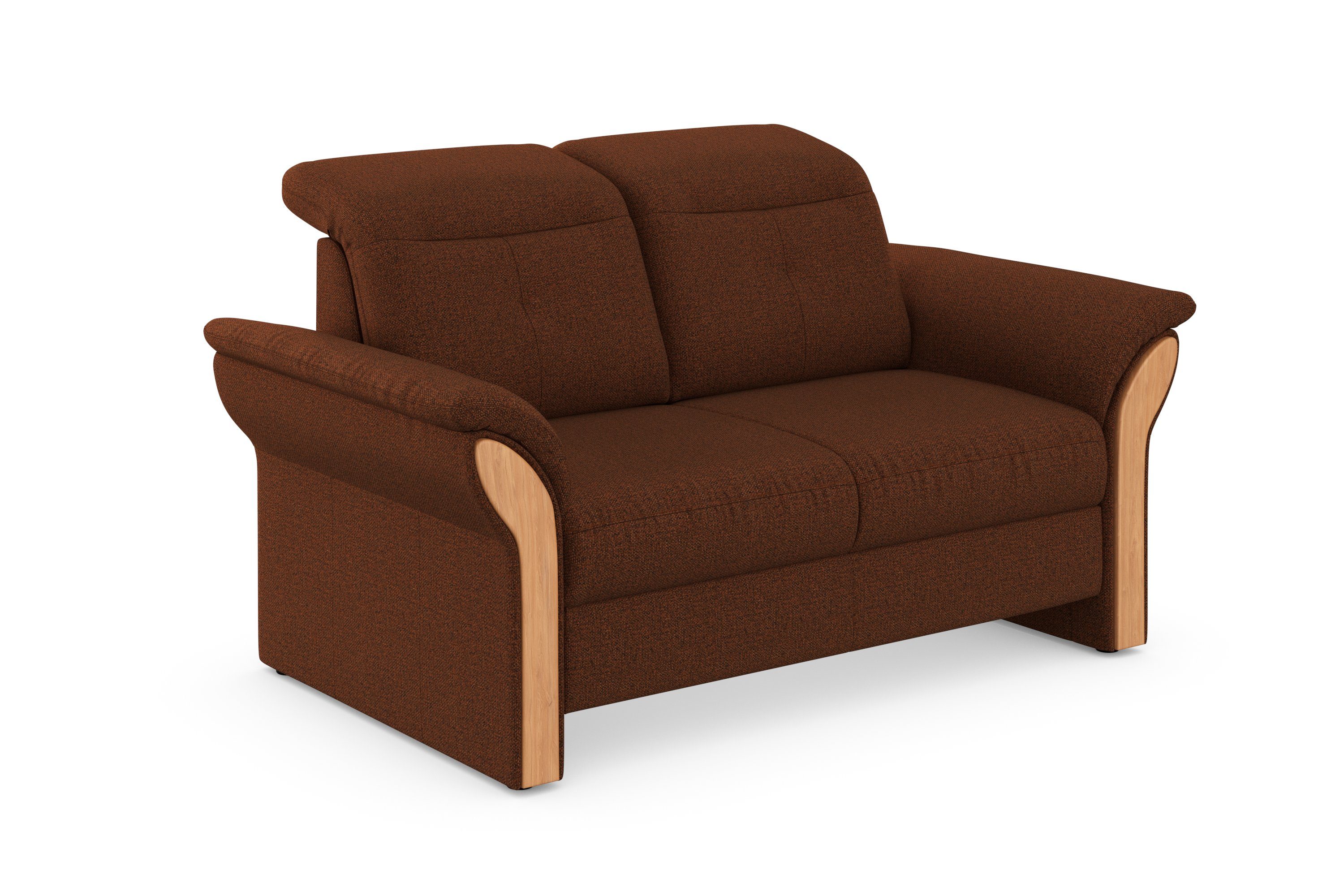 Home affaire 2-zitsbank Dangast Verstelbare hoofdsteun, houten frontlijsten, naar keuze ook in Easy clean bekleding