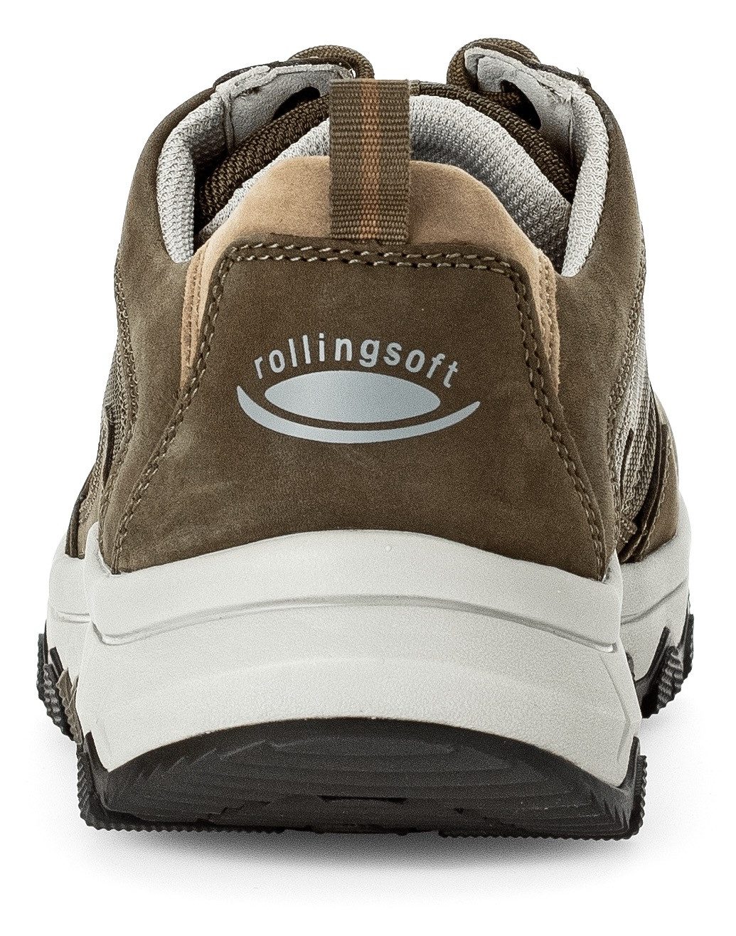 Gabor Rollingsoft Sneakers met sleehak , vrijetijdsschoen, lage schoen, veterschoen met contraststiksels, g-breedte