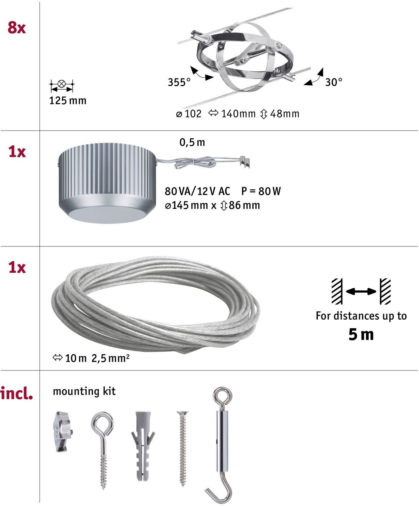 Paulmann Led-plafondlamp Cardan (1 stuk)